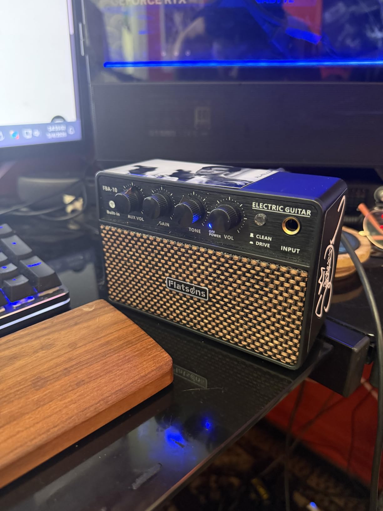 Flatsons FBA-10 Guitar Amp, 10W Mini Electric Guitar Amplifier with Clean/Drive Channel, 6H Working, USB-C Rechargeable customer photo 2