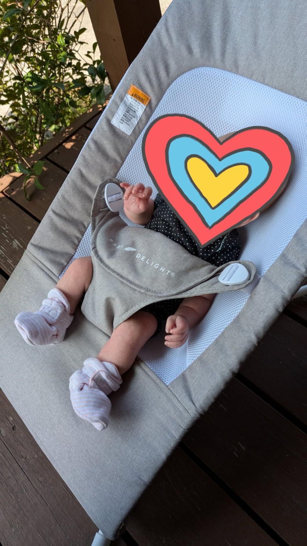 Baby Delight Highland Baby Bouncer | Infant | 0-6 Months | 3-Position Recline | Sage Tweed customer photo 2