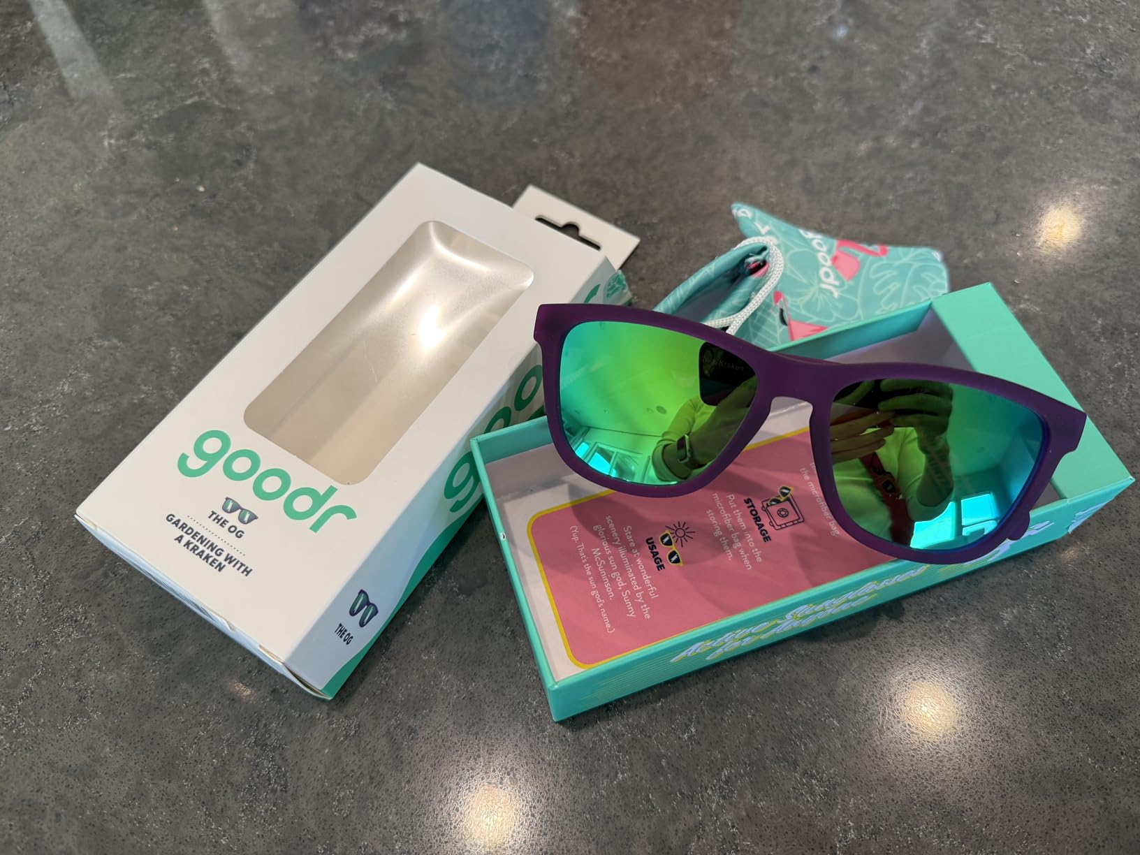 Goodr OG Polarized Sunglasses - Medium Sized, UV400 Protection, No Slip, No Bounce customer photo 2
