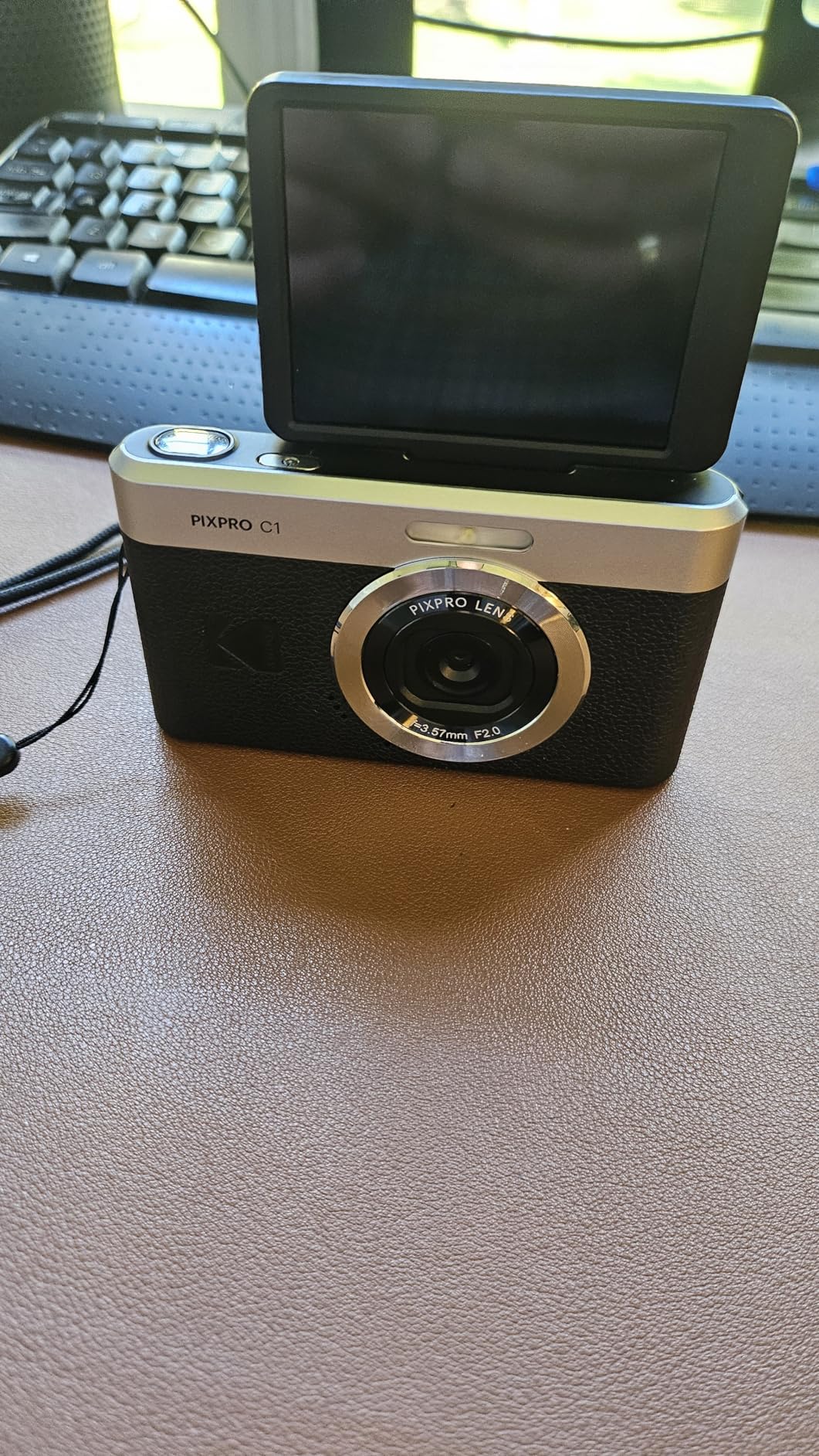 Kodak PIXPRO C1 Digital Camera, 13MP Compact Point & Shoot with 4X Digital Zoom, 26mm f/2.0 Wide Angle, 180 Degree Flip Screen, 1080p HD Video, Brown customer photo 1