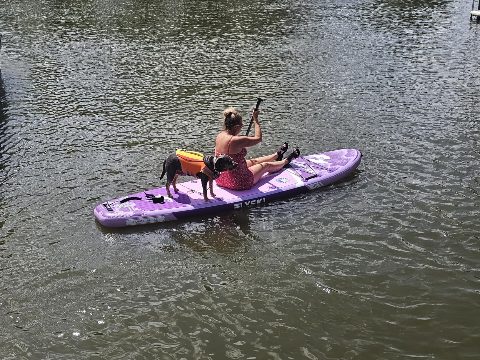 11'x34 Ultra Wide Paddleboards, Inflatable SUP&420lb Capacity for All Skill, Stand-up Paddle Board for Adults, Yoga/Fishing/Family, EVA Deck, US Fin, High-Pressure Pump, 100L Bag, Safety Leash customer photo 2