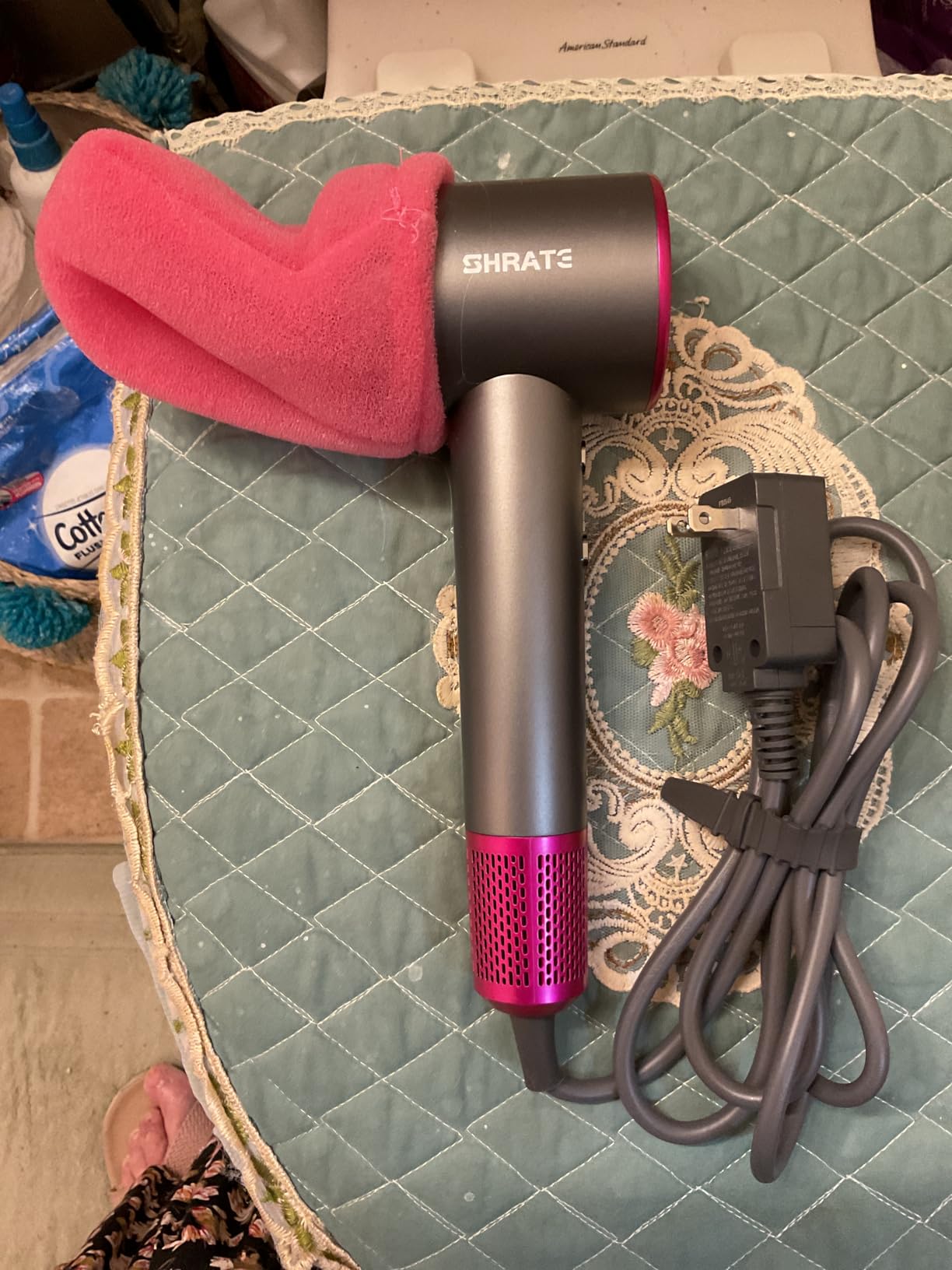SHRATE Professional High Speed Ionic Hair Dryer | Ultra-Fast Drying | 500 Million Negative Ions | Low Noise | 160000 RPM | Compact Blow Dryer with Magnetic Diffuser for Faster Drying All Hair Types customer photo 1