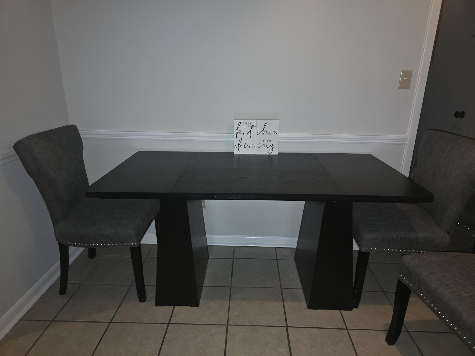 LITTLE TREE Dining Table for 6 People, Wooden Table, Rectangle Furniture with Heavy Duty Legs, Modern Kitchen Table for Home, Dining Room, Oak customer photo 1