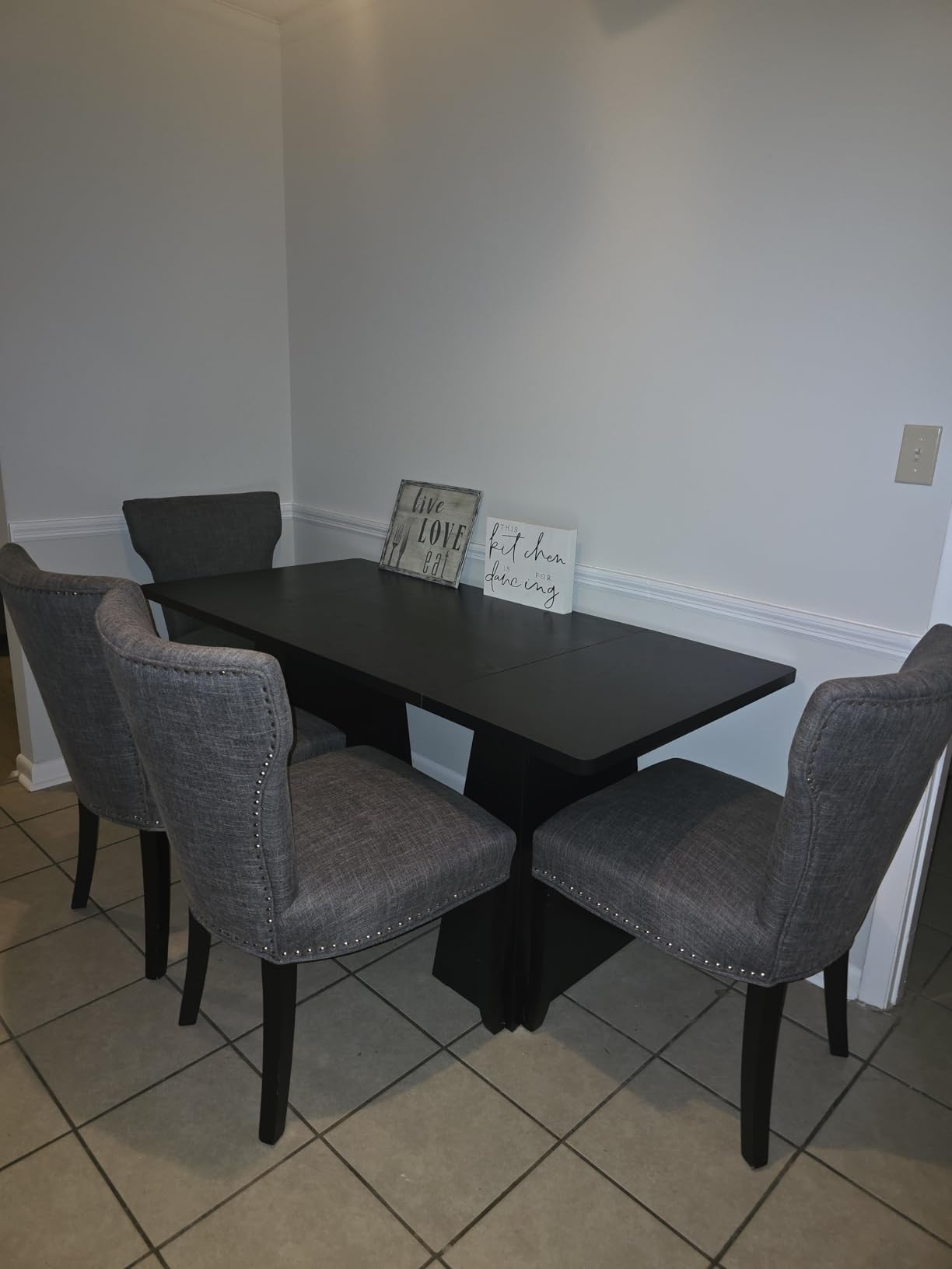 LITTLE TREE Dining Table for 6 People, Wooden Table, Rectangle Furniture with Heavy Duty Legs, Modern Kitchen Table for Home, Dining Room, Oak customer photo 2