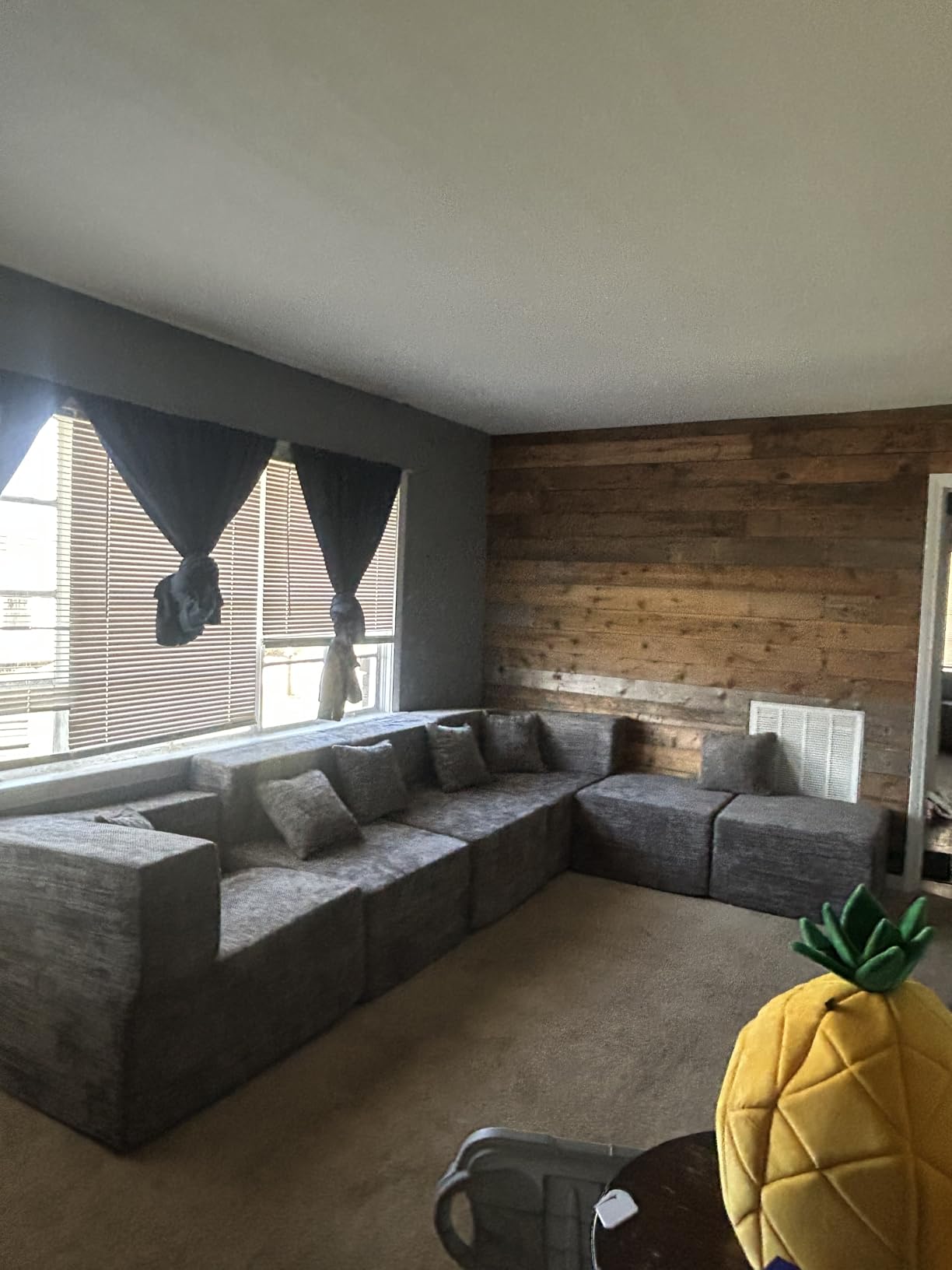 MONVANE Modular Sectional Cloud Couch for Living Room - 130'' 6 Seater Convertible Chenille Couches Set with Ottoman, No Assembly Compression Sofas, Comfy Floor Sofa with Memory Foam customer photo 1