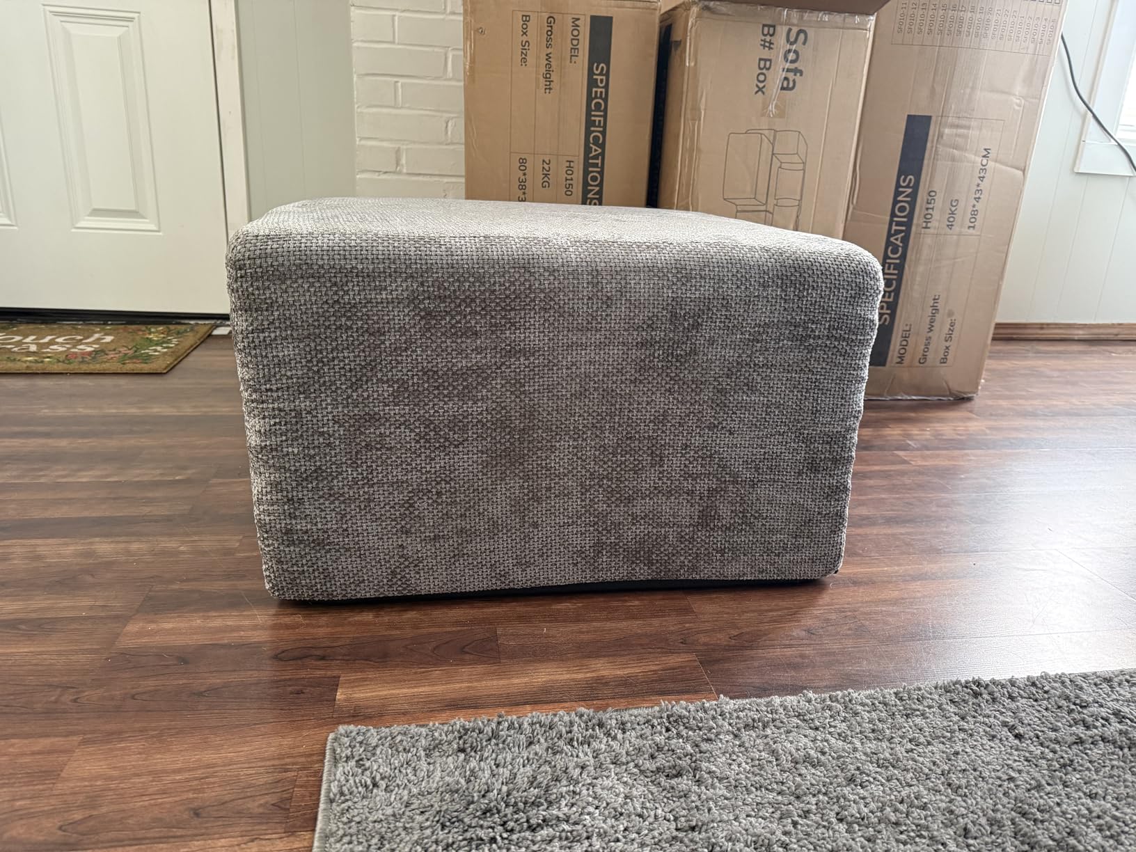 MONVANE Modular Sectional Cloud Couch for Living Room - 130'' 6 Seater Convertible Chenille Couches Set with Ottoman, No Assembly Compression Sofas, Comfy Floor Sofa with Memory Foam customer photo 2