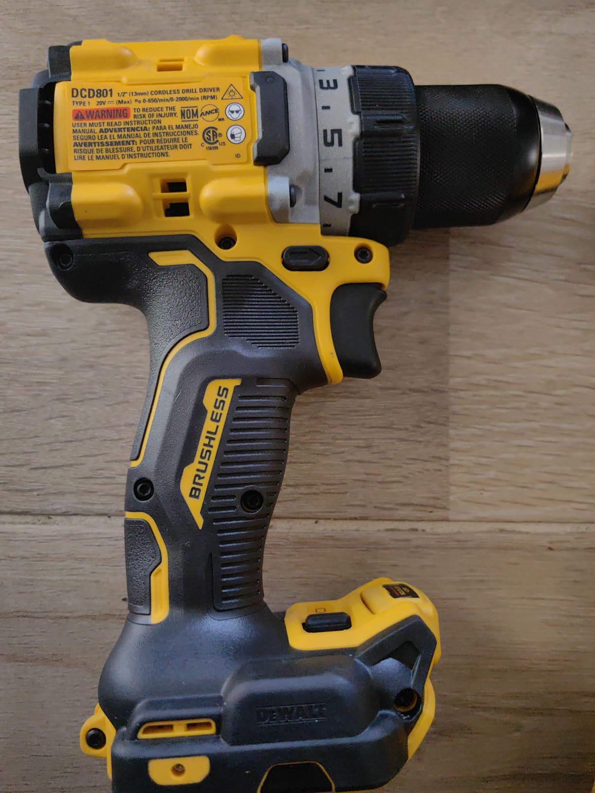 DEWALT 20V MAX XR Brushless Cordless 1/2 in. Drill Driver Kit With DEWALT POWERPACK Batteries and Charger (DCD801QQ2) customer photo 1