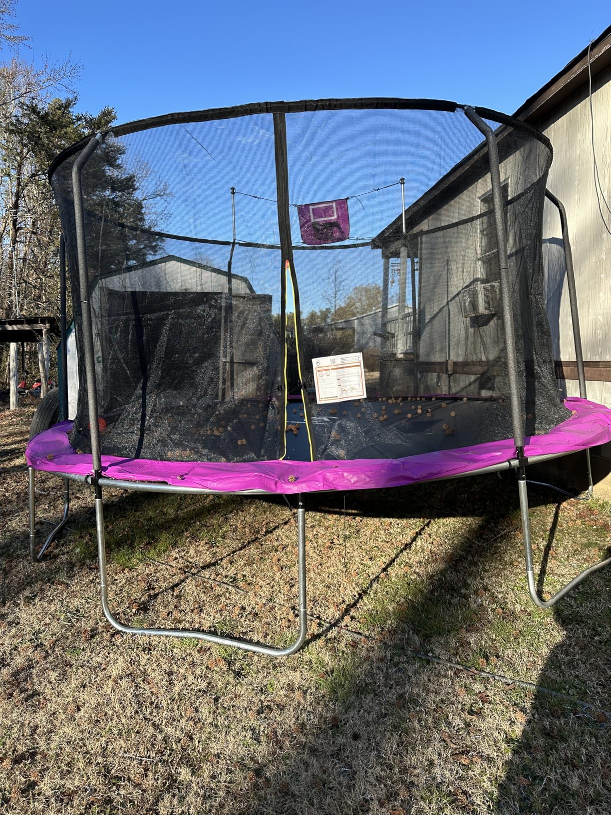 ACWARM HOME Trampoline Outdoor 8FT 10FT 12FT 14FT 15FT 16FT Trampoline with Basketball Hoop and LED Lights, Recreational Trampolines for Kids and Adults with Net and Ladder, ASTM Approved customer photo 2