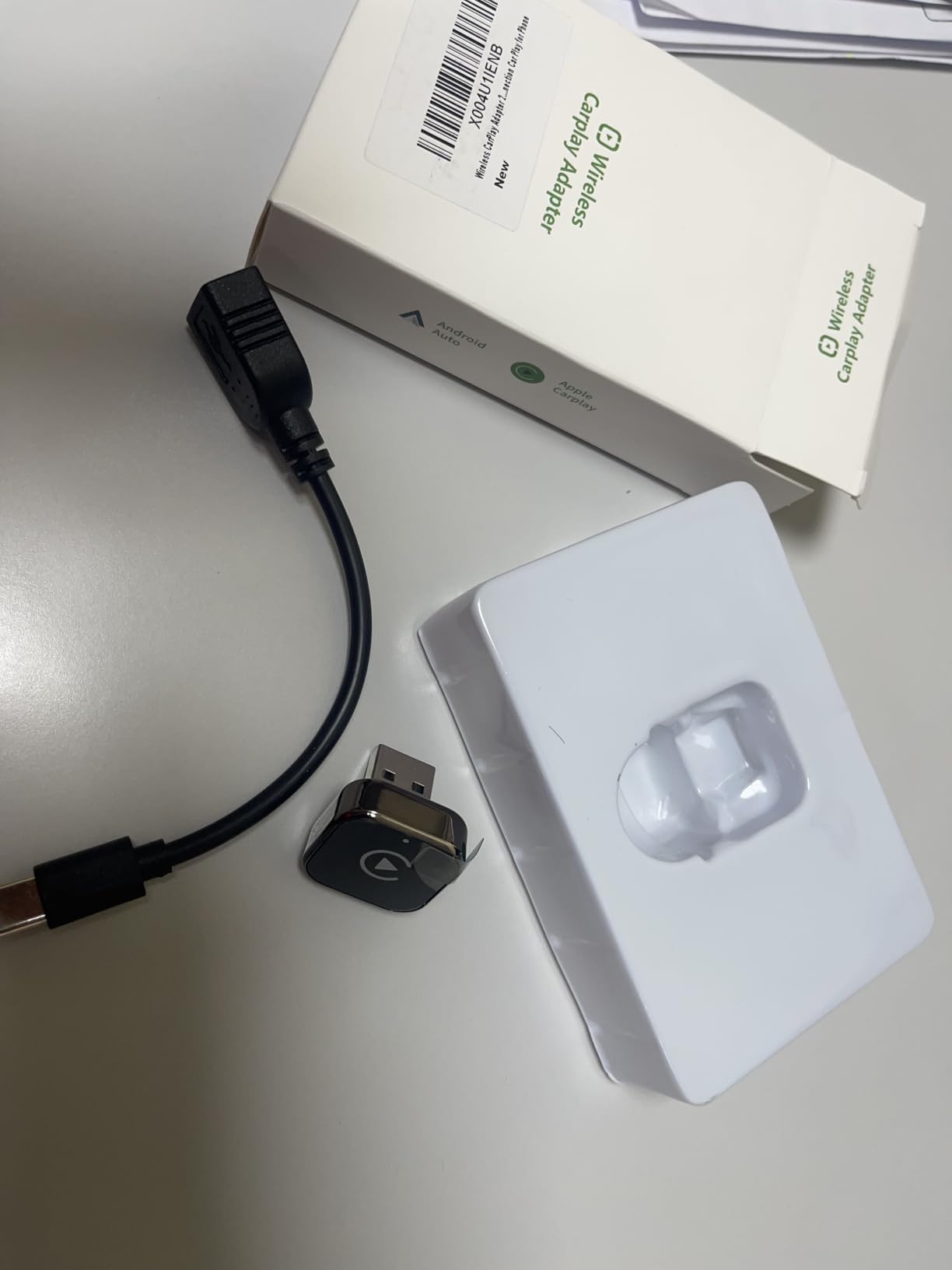 iGENJUN Wireless CarPlay Adapter 2026 Upgrade Mini Design, USB/USB-C Plug & Play Converts CarPlay to Wireless - Easy Use Fast Stable Connection Car Play for iPhone & Android customer photo 2
