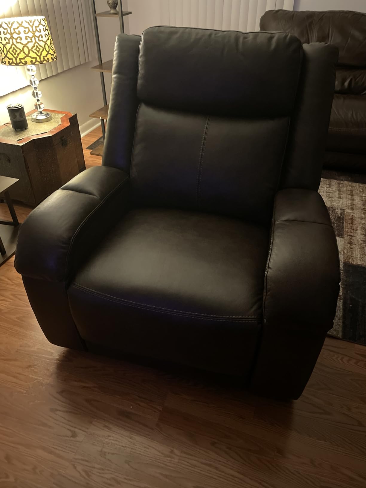 Watson & Whitely Oversized Genuine Leather Power Recliner Chairs for Big and Tall, Wall Hugger Recliner with Power Headrest & Charging Ports, Extra Large Reclining Chair customer photo 2
