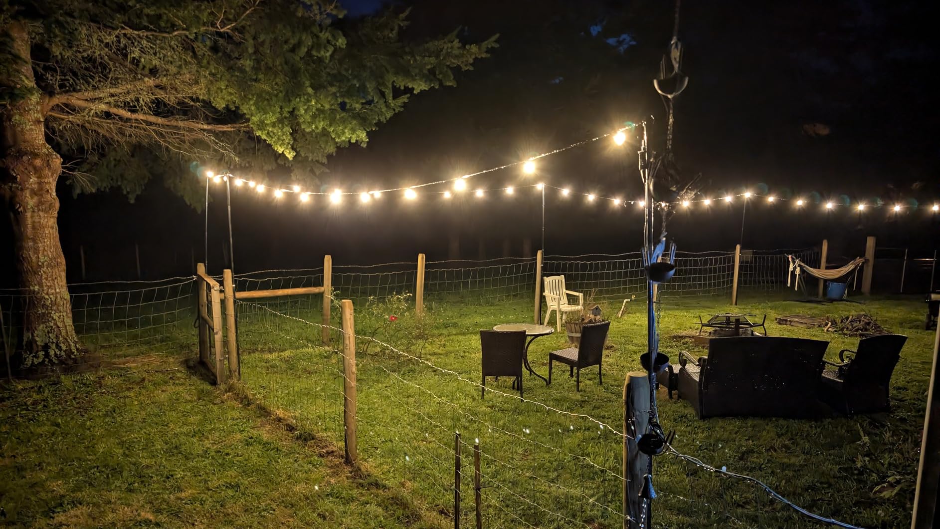 addlon 100FT Outdoor String Lights G40 with Remote, 54 LED Shatterproof Bulbs, Dimmable Patio Globe Lights Waterproof, Hanging Outside Lighting for Backyard, Garden, Deck, Balcony, Porch, Café, Decor customer photo 2