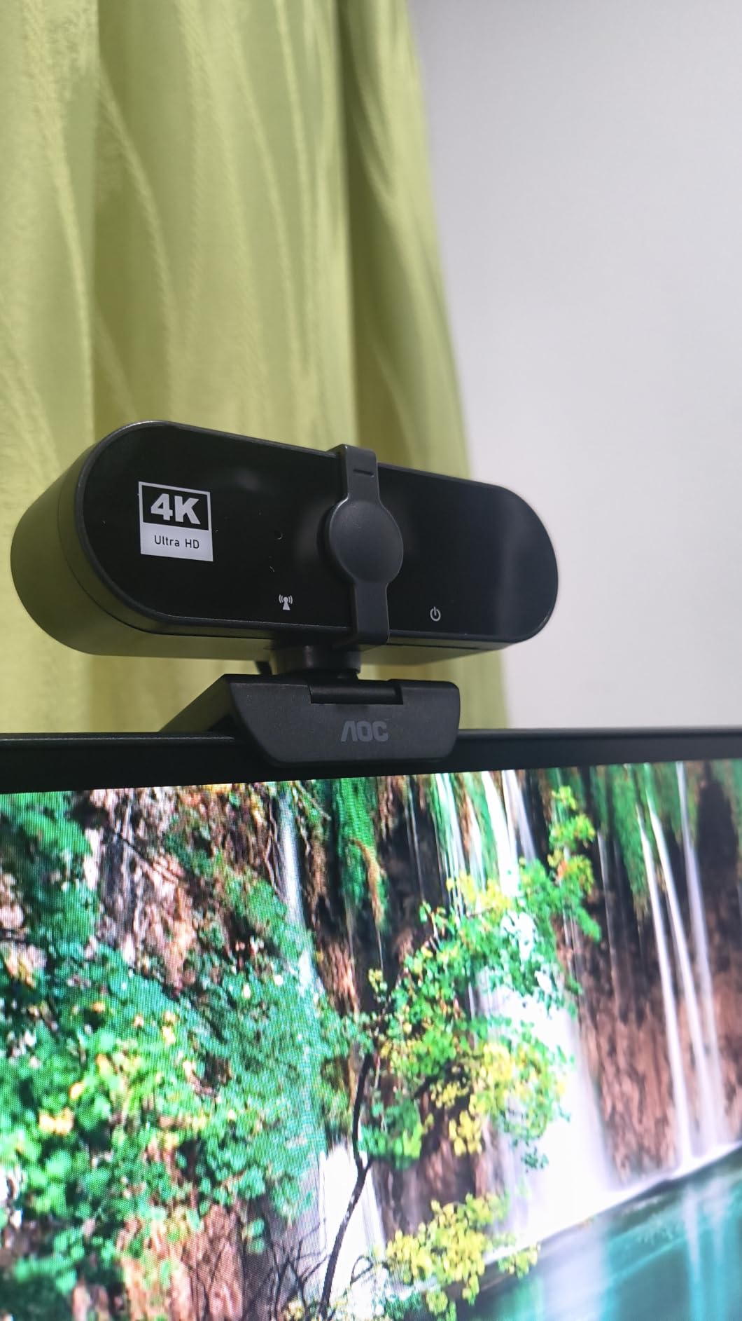 AOC 4k Webcam for PC with Microphone, Computer Camera with Noise Cancellation, Privacy Cover, 99° FOV, Plug & Play USB Webcam for Streaming, Conferencing, Zoom, Skype, Facetime, Laptop, PC, Skype customer photo 1