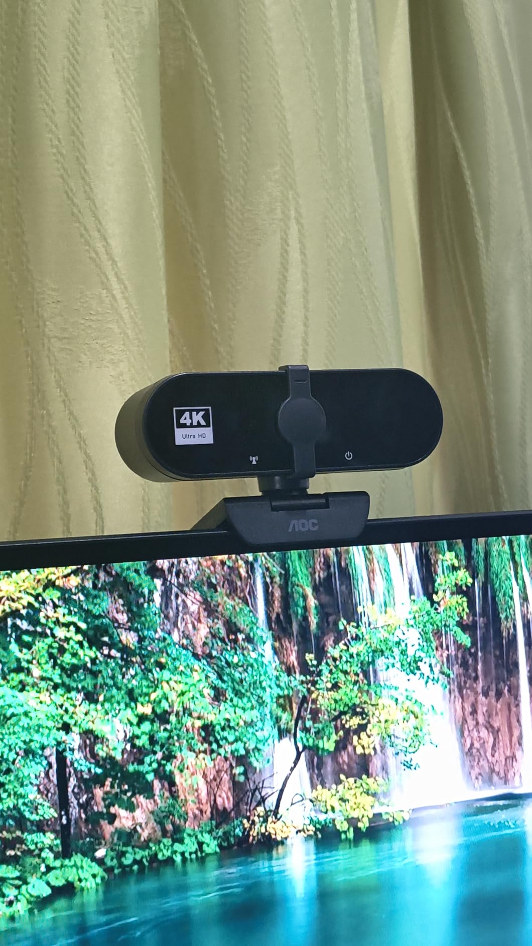 AOC 4k Webcam for PC with Microphone, Computer Camera with Noise Cancellation, Privacy Cover, 99° FOV, Plug & Play USB Webcam for Streaming, Conferencing, Zoom, Skype, Facetime, Laptop, PC, Skype customer photo 2