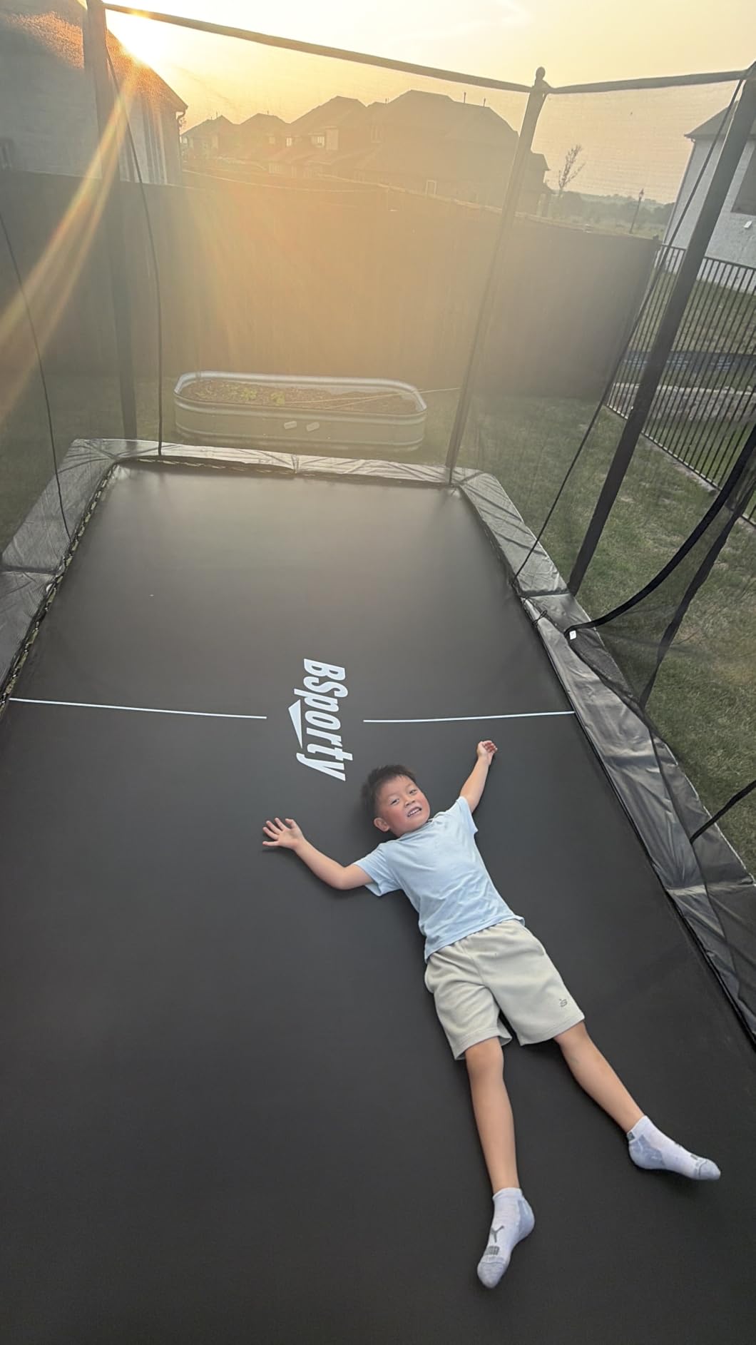 Air Rectangle Trampoline 8X14FT 1800LBS Weight Capacity Outdoor Square Gymnastics Heavy-DutyTrampolines with Net Enclosure for Kids Adults customer photo 2