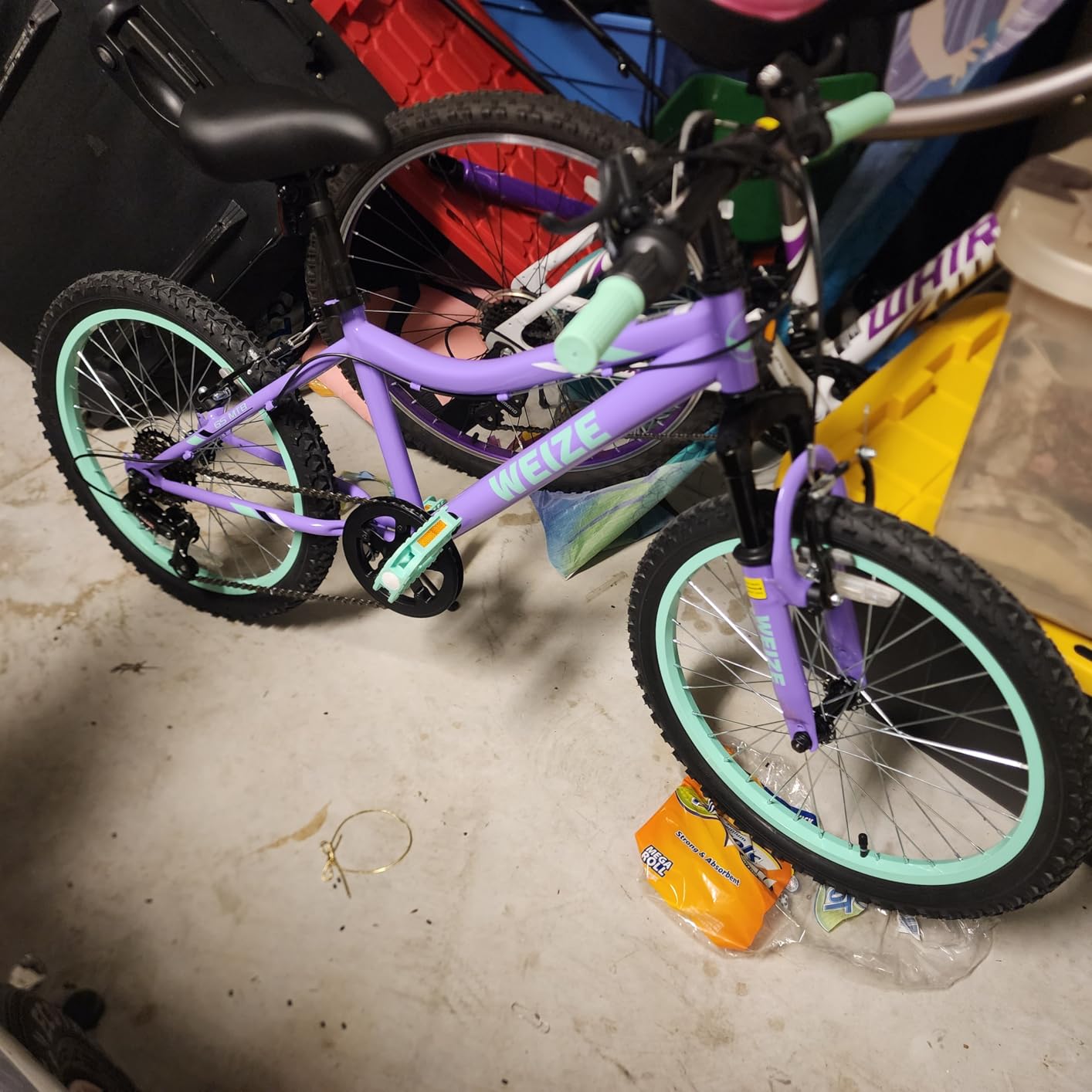 WEIZE 20 24 Inch Kids Mountain Bike, Kids Bike for Girls Age 6-14 Year Old, 6 Speed Kid Bicycle with Front Suspension Fork customer photo 2