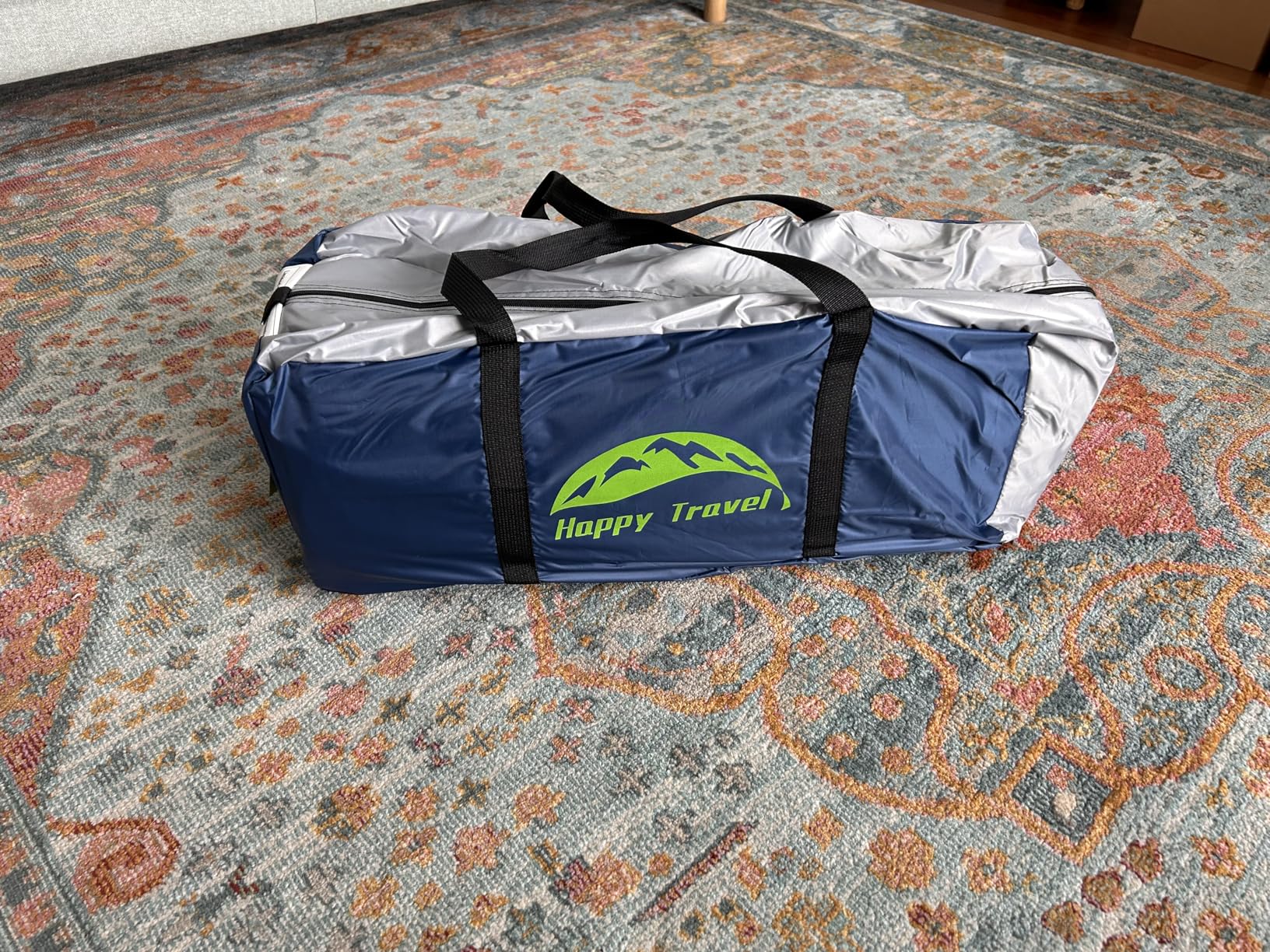 Happy Travel Tent 6 Person Blackout Camping Tent, Portable Easy Setup Cabin Tents with Dark Space Design, Light Blocking Tent with Top Rainfly for Outdoor Camping, Water-Resistant, 10'L x 9'W x 79
