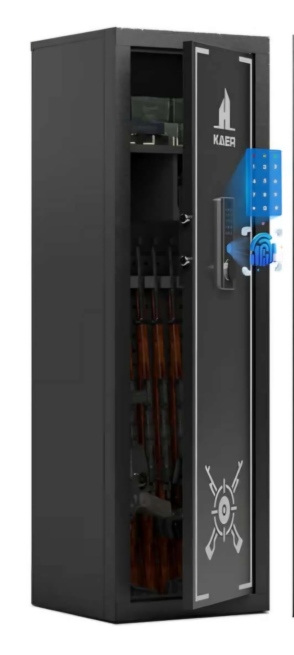 KAER Biometric Gun Safe Rifle, Gun Safes for Rifles and Pistols Holds 14-15 Firearms with Adjustable Racks & Pistol Storage,Fingerprint Keypad Lock Gun Cabinet for Home & Hunting for Enthusiasts customer photo 1