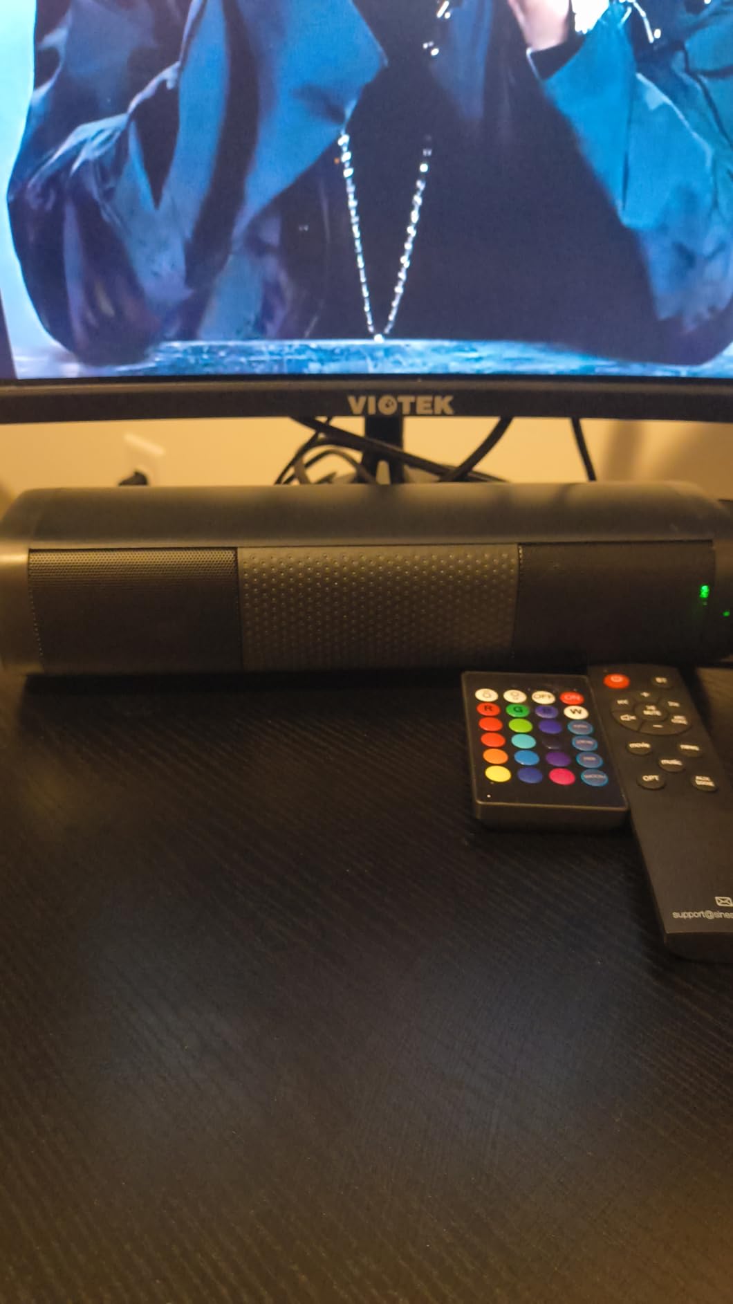 Saiyin Sound Bar for Smart TV, 11.7-inch Soundbar with Bluetooth 5.3/Optical/Auxiliary Inputs, Small Size & Big Power, 48W Peak Power customer photo 2