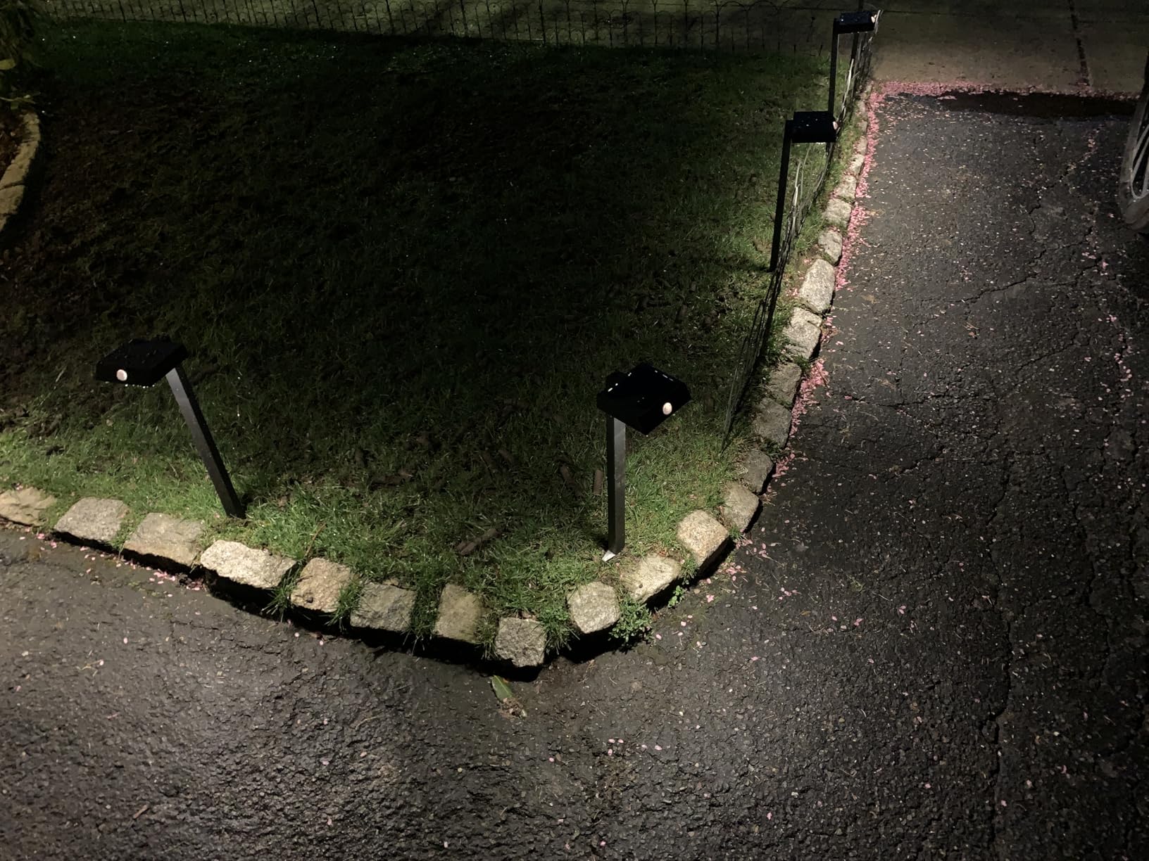 XMCOSY+ Solar Pathway Lights with Motion Sensor 6 Pack, 300LM Metal Solar Lights Outdoor Waterproof, 3 Modes Landscape Lighting for Garden, Backyard, Outside, Path (Warm/Cool White) customer photo 1