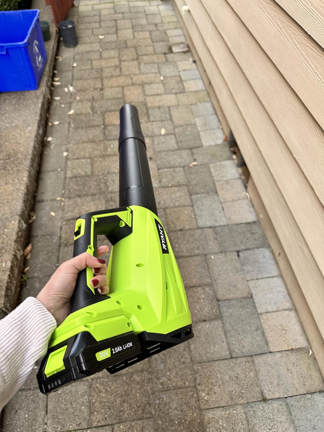 Leaf Blower Cordless, Leaf Blower with Battery and Charger - 2 Speed Modes, 2 Batteries, 20V Powerful Lightweight Electric Blowers for Blowing Leaves, Lawn Care customer photo 1