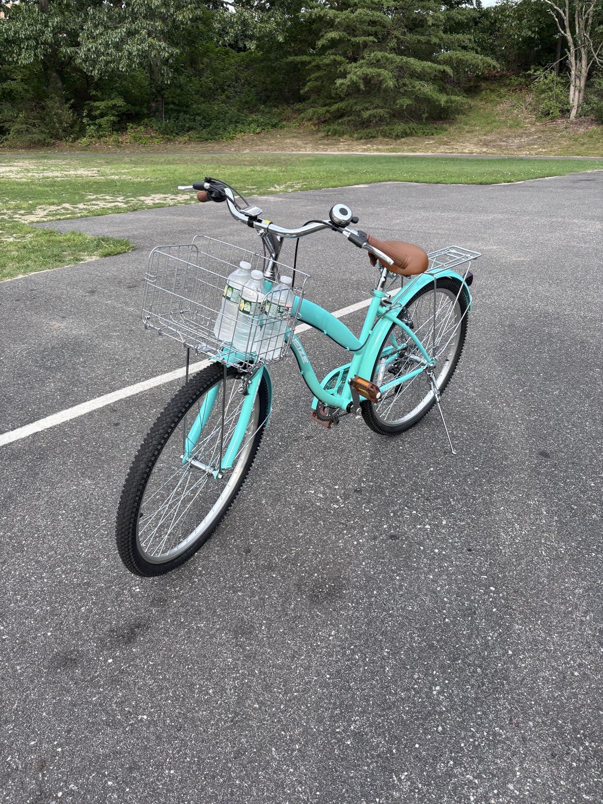 WEIZE Beach Cruiser Bike, 24 & 26 inch Commuter Bicycle for Adult Men and Women, High-Carbon Steel/Front & Rear Fenders, Comfortable City Bikes with Rear Rack or Basket, Ergonomic Upright Design customer photo 2