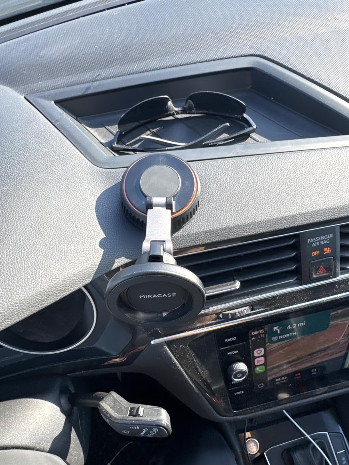 Miracase for MagSafe Car Mount[3600gf Strong Magnet & 89+LBS Suction Base]Vacuum Magnetic Phone Holders for Your Car, 360° Adjustable Dashboard & Windshield Mount with Dash Accents for All Smartphones customer photo 1
