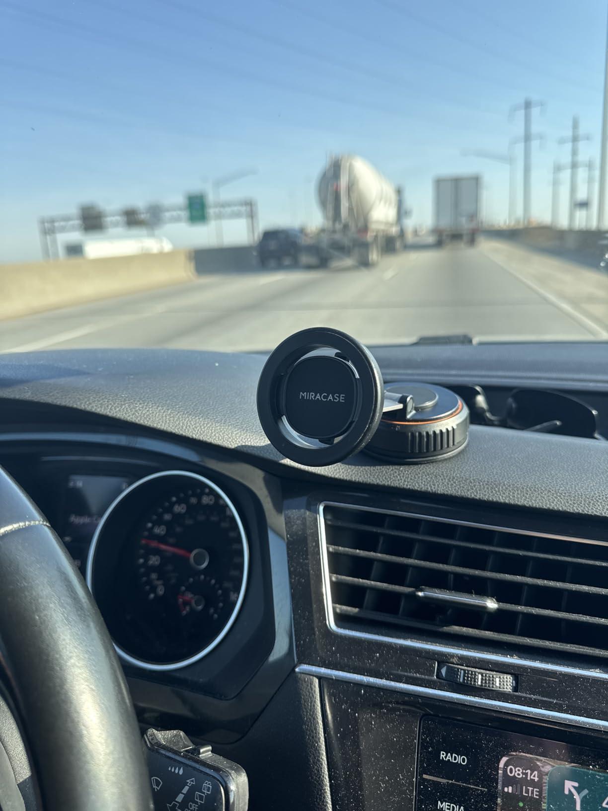 Miracase for MagSafe Car Mount[3600gf Strong Magnet & 89+LBS Suction Base]Vacuum Magnetic Phone Holders for Your Car, 360° Adjustable Dashboard & Windshield Mount with Dash Accents for All Smartphones customer photo 2