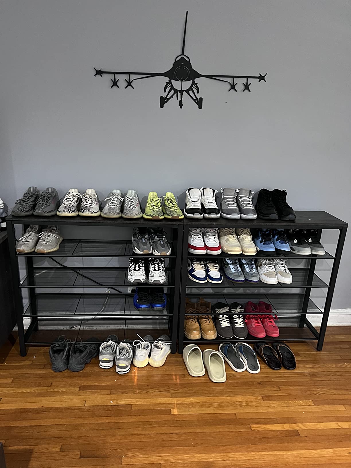 VASAGLE Shoe Cabinet with 3 Flip Drawers, Shoe Organizer, Adjustable and Removable Dividers, Holds 12-20 Pairs, Entryway, 9.4 x 23.6 x 47.7 Inches, Cloud White ULBC036WB02S customer photo 2