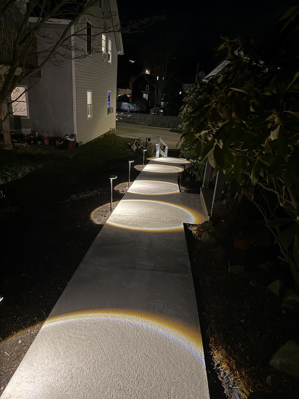 ELECLINK Solar Pathway Lights Outdoor, 8 Pack Garden Lights Solar Powered Path Lights with Bigger LED Lens, 2 Light Modes Waterproof Outdoor Solar Light for Yard Driveway Walkway Landscape Patio Lawn customer photo 2