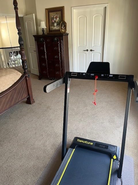TOPUTURE Walking Pad Treadmill with 12% Incline, 4 in 1 Foldable Treadmill with Handle Bar customer photo 2