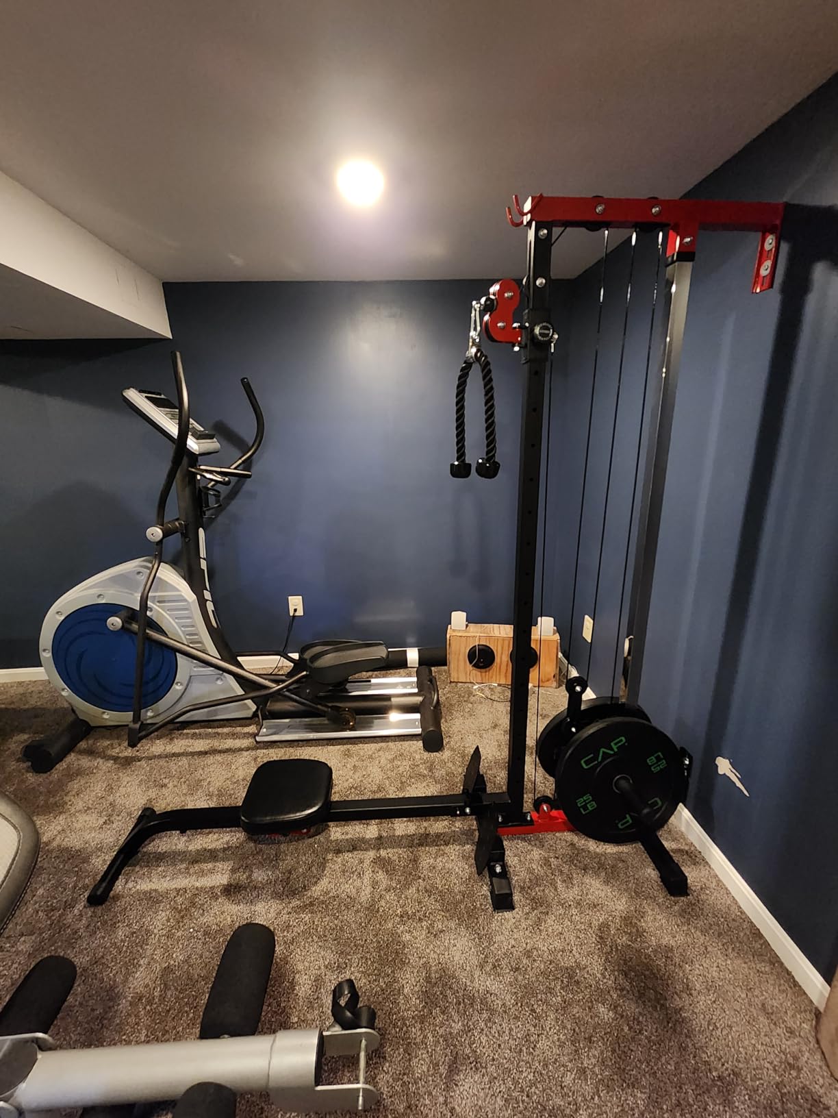 JELENS RC01 Foldable LAT Pulldown Machine with Adjustable Seat, Wall Mount Cable Station with 16 Adjustable Positions, Cable Machine Home Gym 2 in 1 customer photo 2