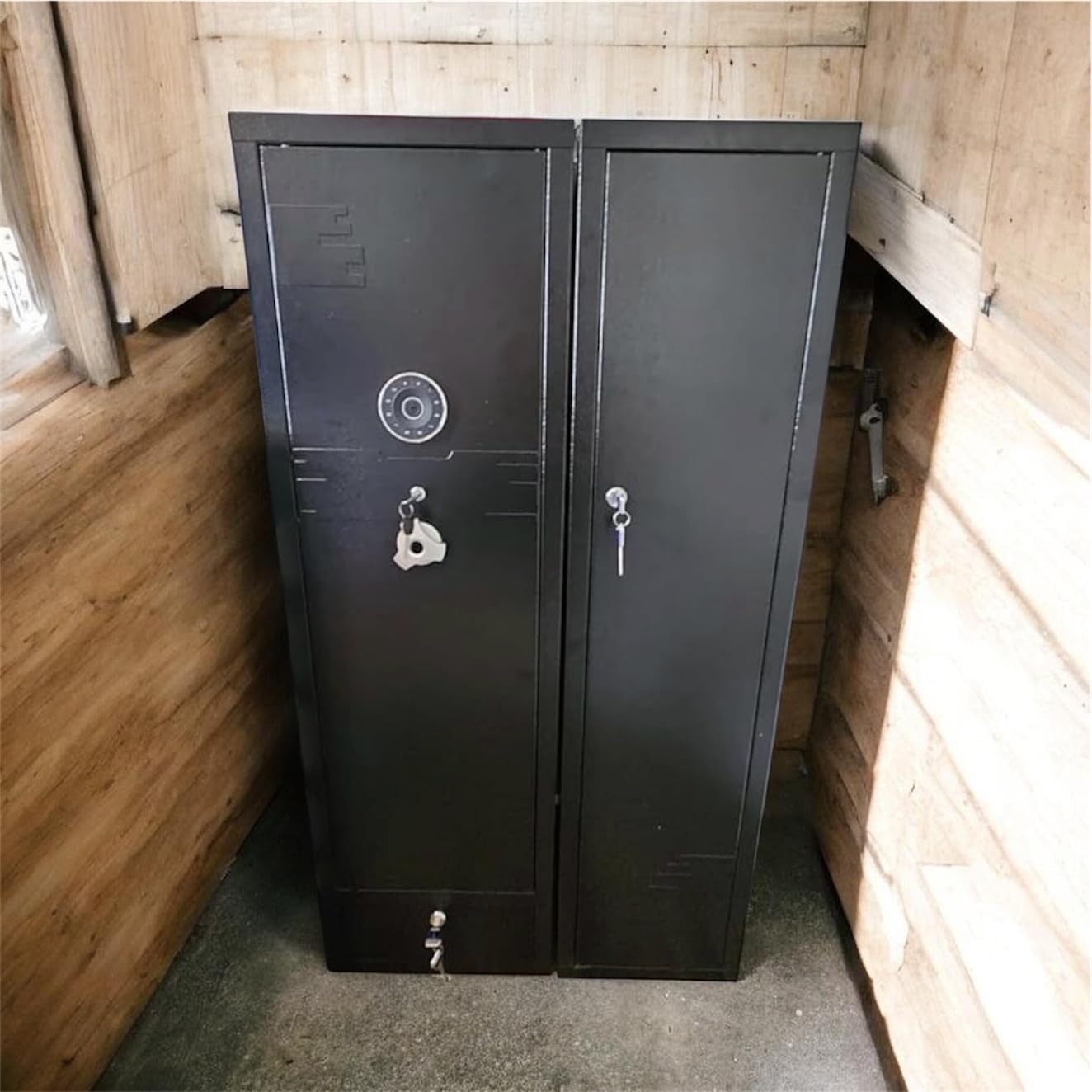 KAER Large Biometric Gun Safe for Rifles and Pistols, Storage 20-25 Firearms (with/Without Scopes), Gun Cabinet with Adjustable Storage/Pistol Pouches Rifle Safe for Home Defense, Hunting, Shooting, AR-15 customer photo 1