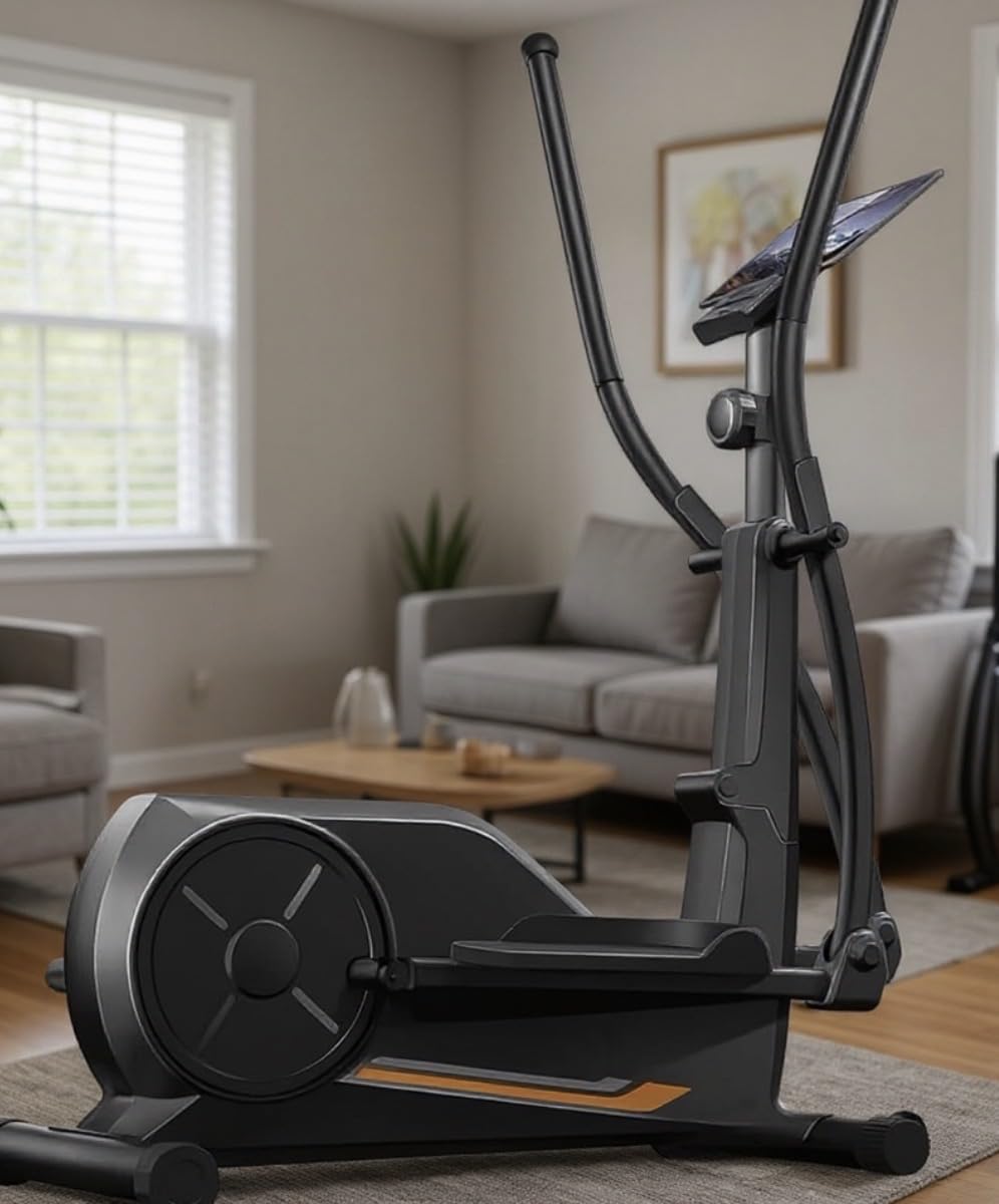 CURSOR Elliptical Exercise Machine, Elliptical Machine for Home with Hyper-Quiet Magnetic Driving System,8&16 Levels Resistance,Compact Elliptical with 12IN Stride,LCD Monitor,350LBS Weight Capacity customer photo 1