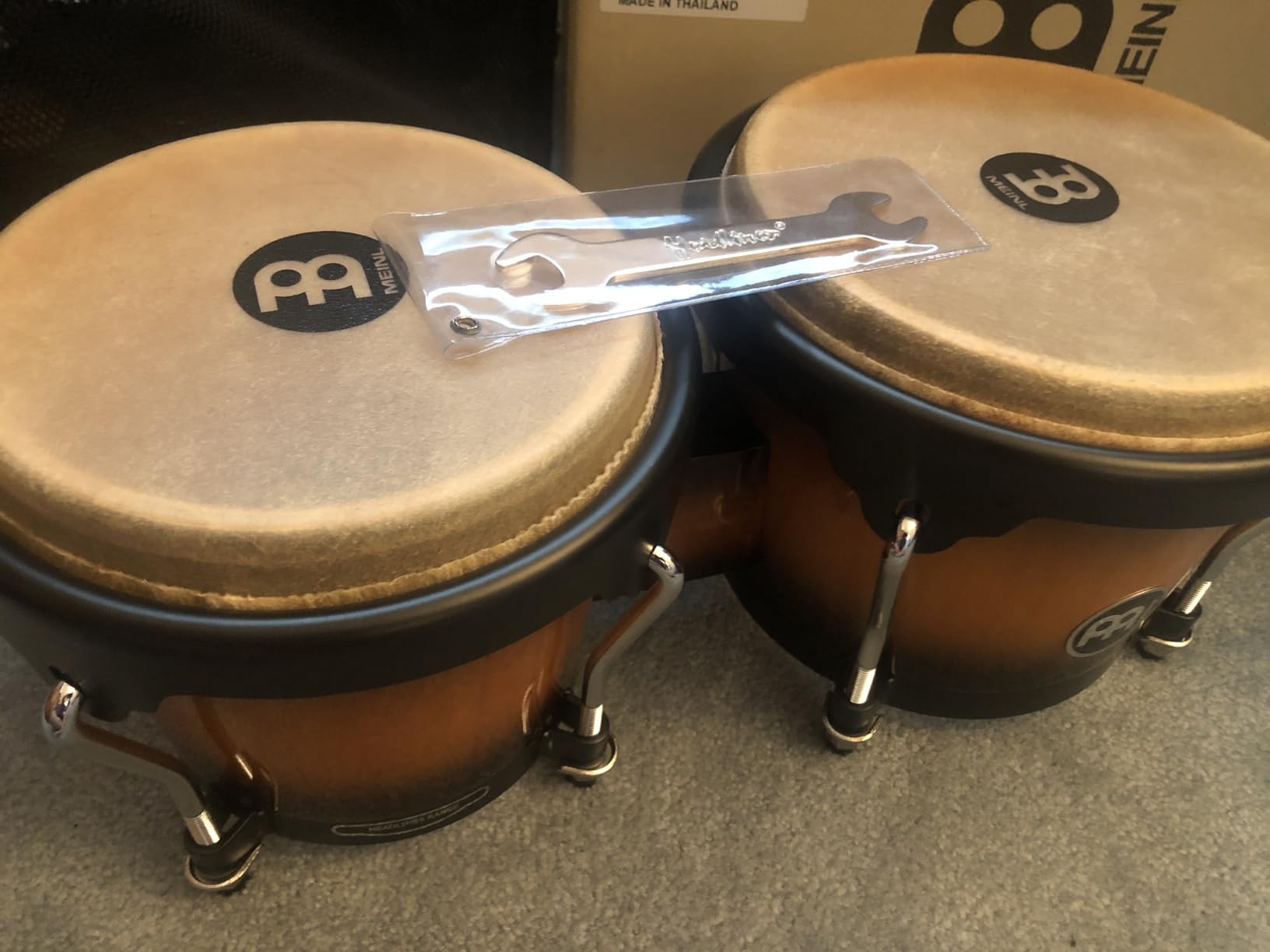 Meinl Bongos with Rubberwood Stave Shells, Headliner Series - NOT MADE IN CHINA - Natural Buffalo Skin Heads, 2-YEAR WARRANTY customer photo 2