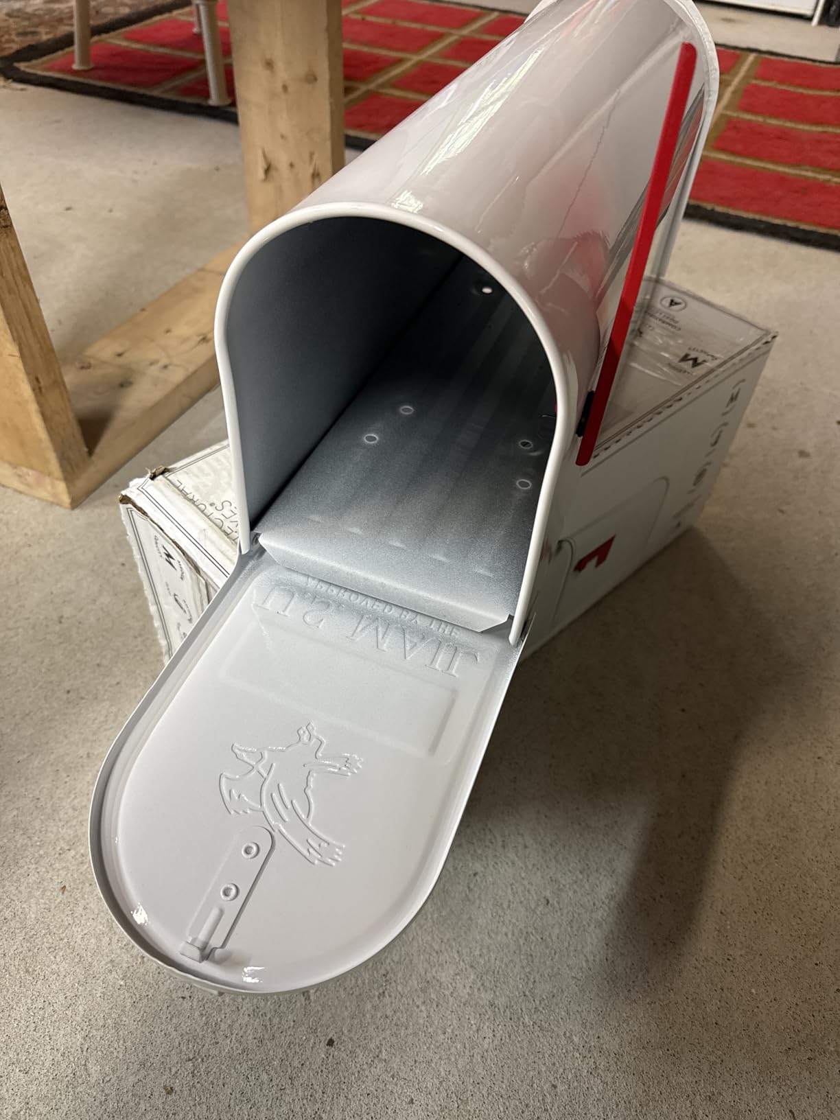 Gibraltar Mailboxes Elite Medium Capacity Galvanized Steel White, Post-Mount Mailbox, E1100W00 customer photo 1