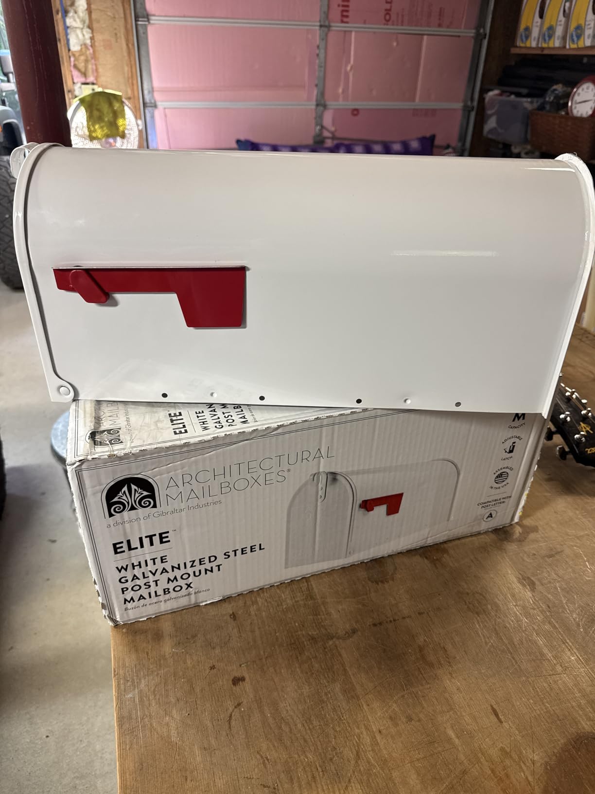 Gibraltar Mailboxes Elite Medium Capacity Galvanized Steel White, Post-Mount Mailbox, E1100W00 customer photo 2