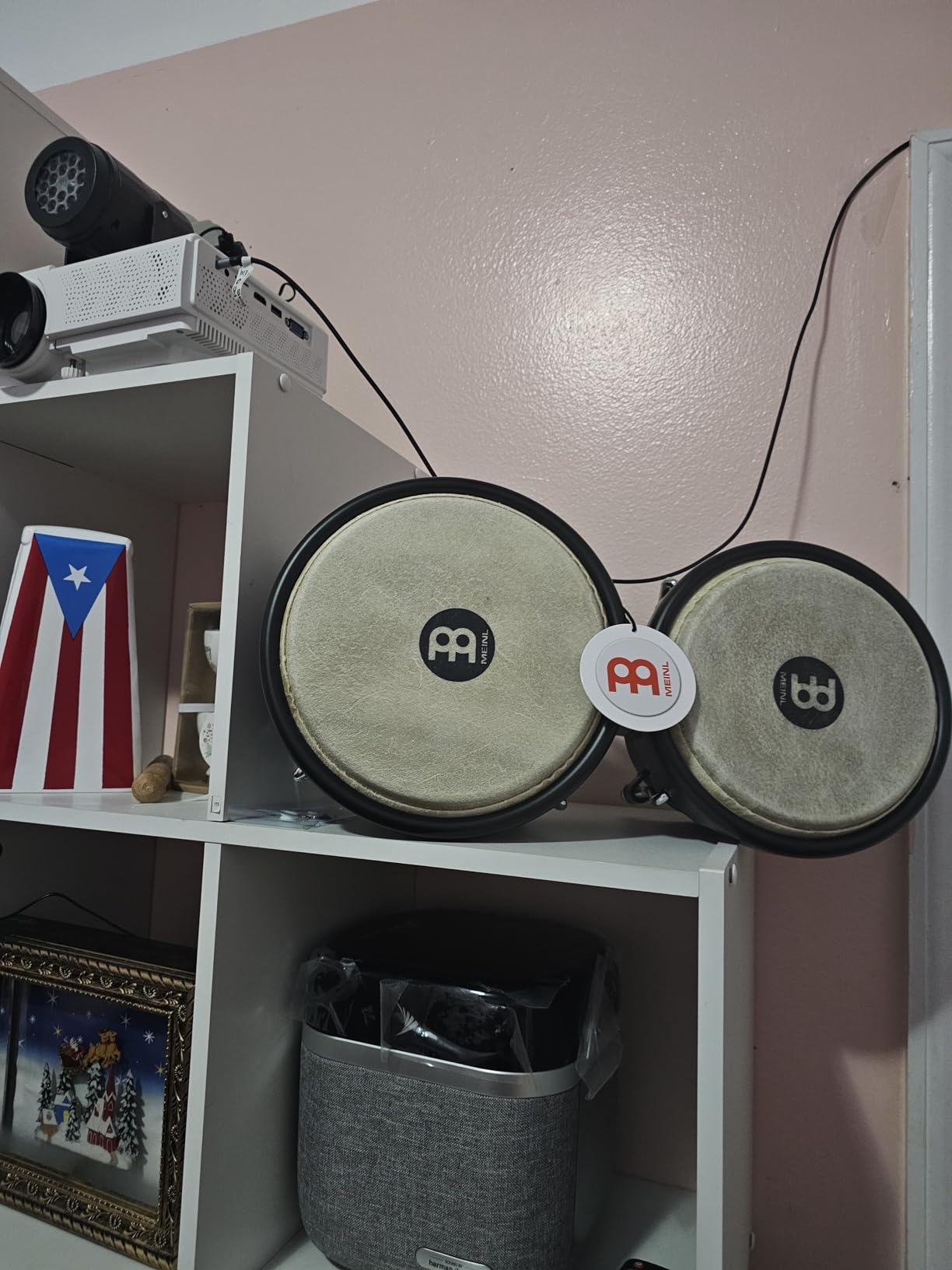 Meinl Bongo Drum Set with Durable Synthetic All-weather Shells, Journey Series - NOT MADE IN CHINA - Natural Buffalo Skin Heads, 2-YEAR WARRANTY customer photo 1