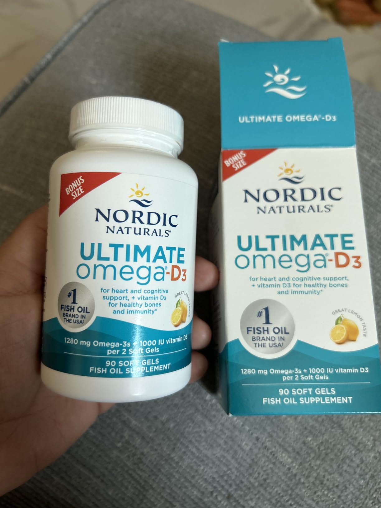 Nordic Naturals Ultimate Omega-D3, Lemon Flavor - 120 Soft Gels - 1280 mg Omega-3 + 1000 IU Vitamin D3 - EPA & DHA - Promotes Brain, Heart, & Immune Health - 60 Servings customer photo 2