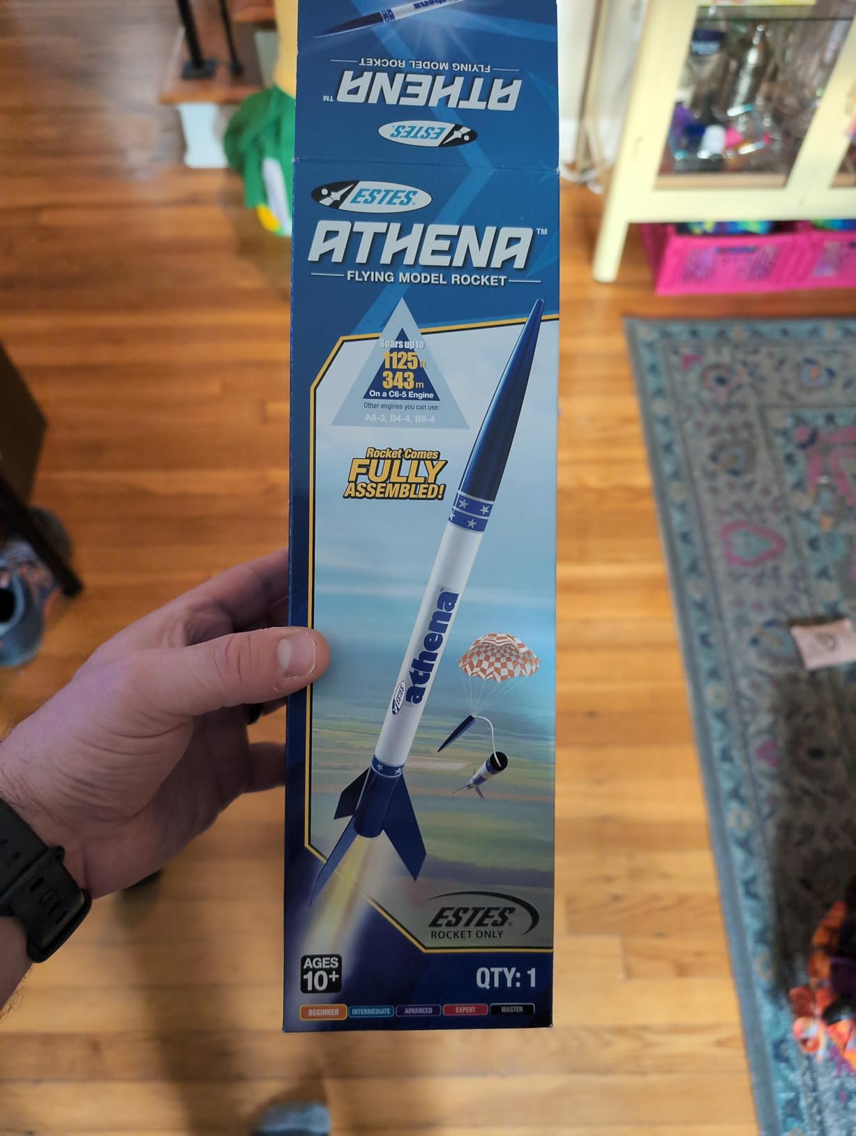 Estes 2452 Athena Rocket-Building Kit, Prebuilt Beginner Flying-Rocket Model Kit for Ages 10+ customer photo 1