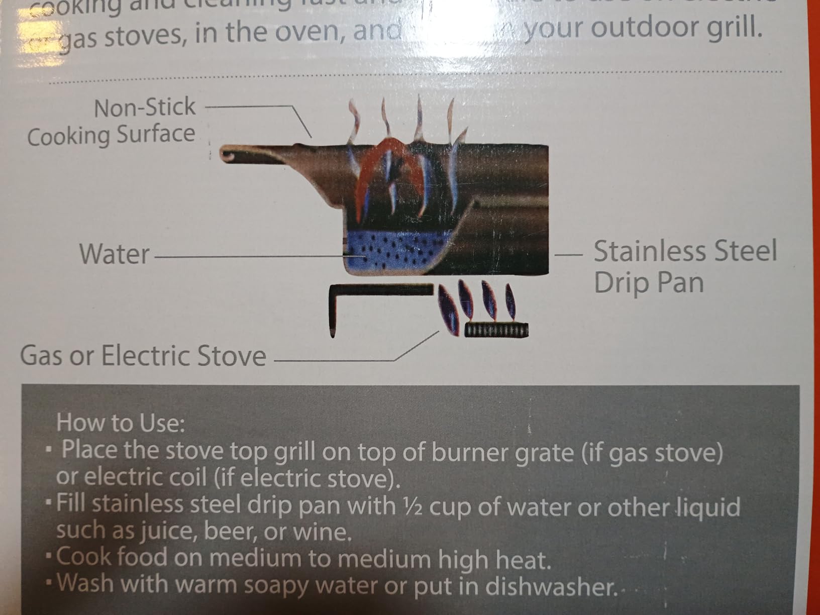 Kitchen + Home Stove Top Smokeless Grill Indoor BBQ, Stainless Steel with Double Coated Non Stick Surface customer photo 2