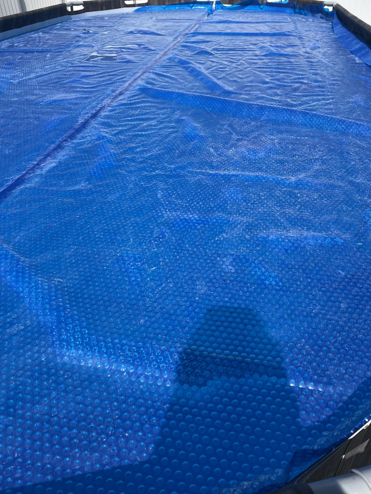 Blue Wave 16x32-ft Rectangle Solar Pool Cover 12-Mil Blue - Solar Cover for Above Ground Pool & Inground Pool, Thermal Bubble Blanket for Heat Retention & Reduced Evaporation customer photo 2