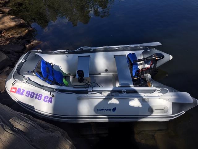 Newport 12ft 6in Catalina Inflatable Dinghy Boat Transom Sport Tender - 6 Person - 20 Horsepower USCG Rated, White/Gray customer photo 2