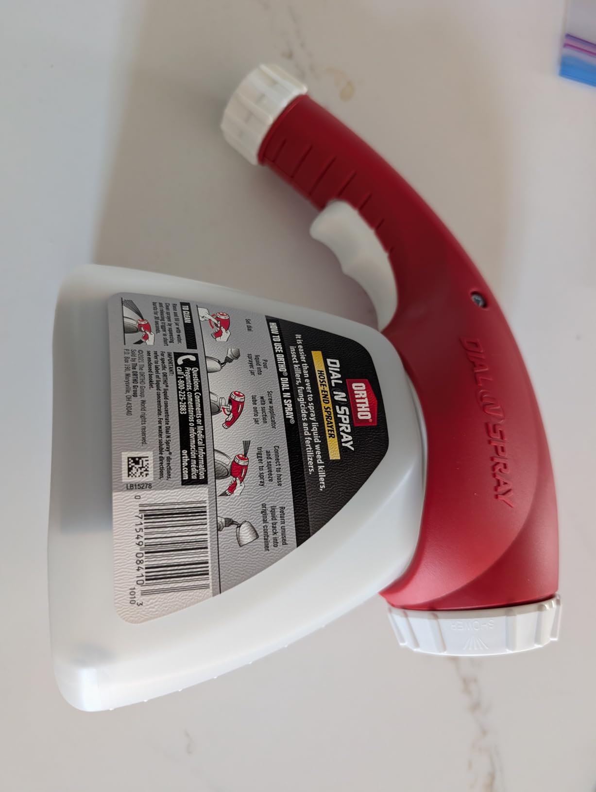 Ortho Dial N Spray Hose-End Sprayer - For Liquid Weed Killer, Insect Killer and Fungicide, Hose Fertilizer Sprayer with 14 Dilution Settings customer photo 2