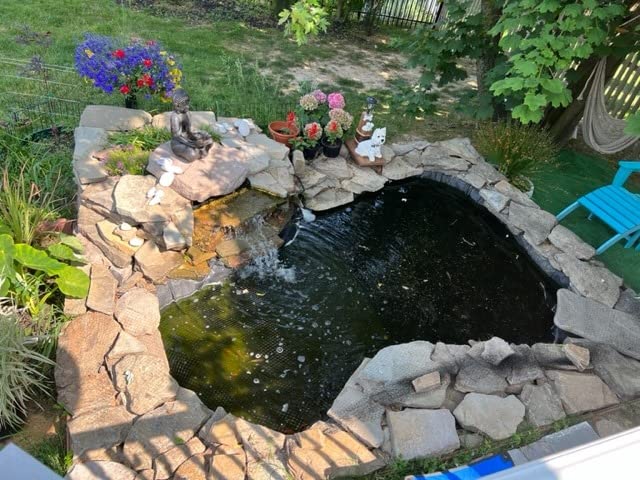 HALF OFF PONDS PondBuilder Crystal 4,000 GPH Submersible Pump Pond Kit 20' x 25' EPDM Rubber Pond Liner, Waterfall Filter, Skimmer, Lighting & Plumbing Koi Pond Kit, Backyard Water Garden customer photo 1