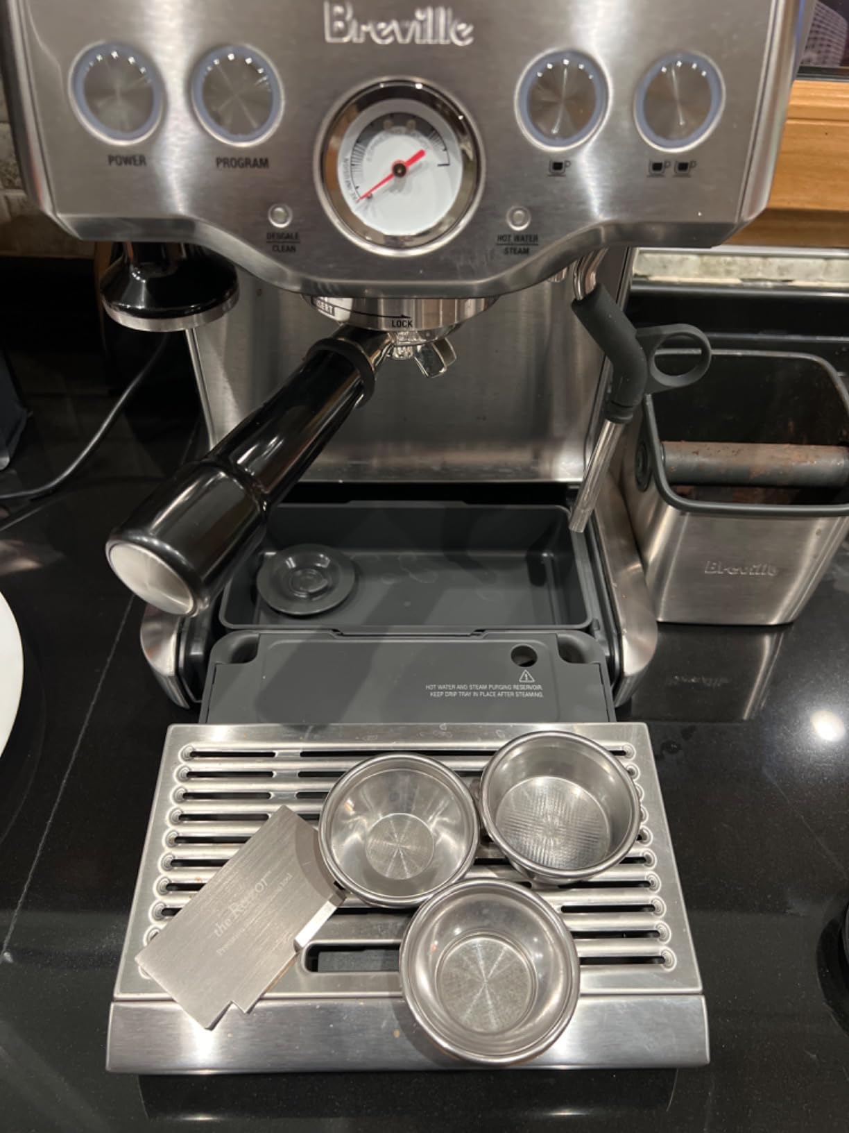 Breville Infuser Espresso Machine BES840XL, Black Sesame customer photo 2