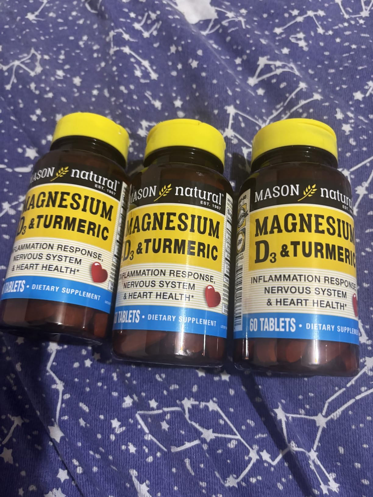 MASON NATURAL Magnesium & Vitamin D3 with Turmeric, 60 Day Supply Dietary Supplement with 500 mg Magnesium, 3000 IU Vitamin D3, and 150 mg Turmeric customer photo 2