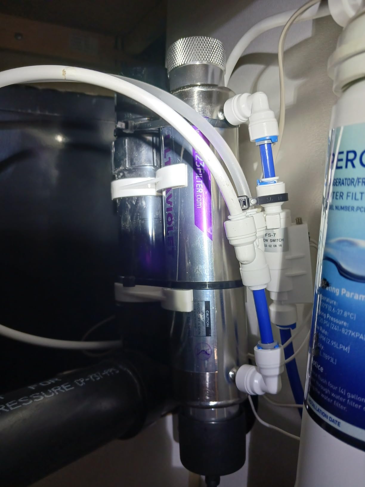 iSpring UVF11A UV Ultraviolet Light Water Filter with Smart Flow Control Switch 11W, 110V, 10-INCH customer photo 2