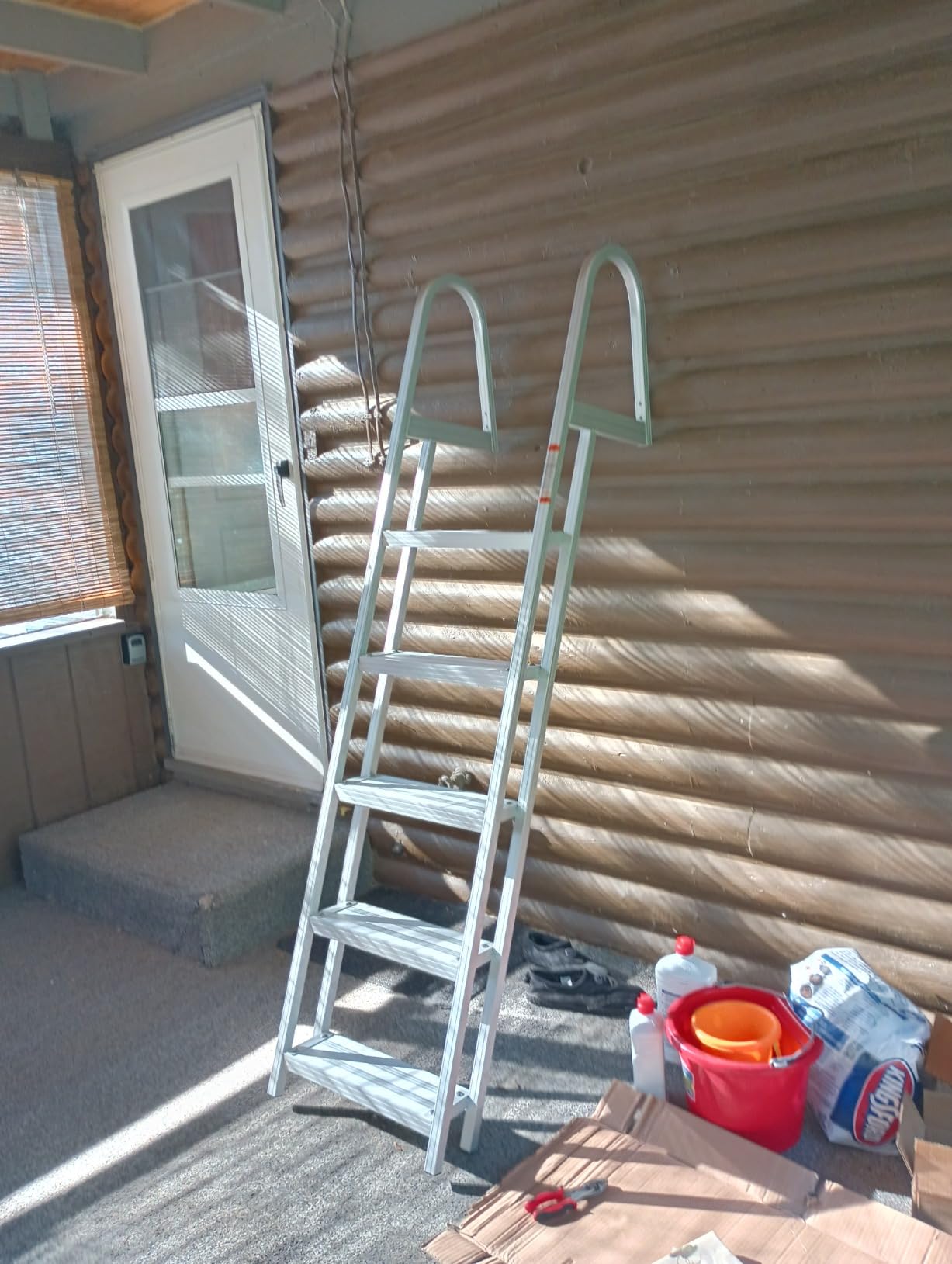 RecPro Marine Pontoon Boat Dock Heavy Duty Aluminum Removable Boarding Ladder (3-Step) customer photo 1