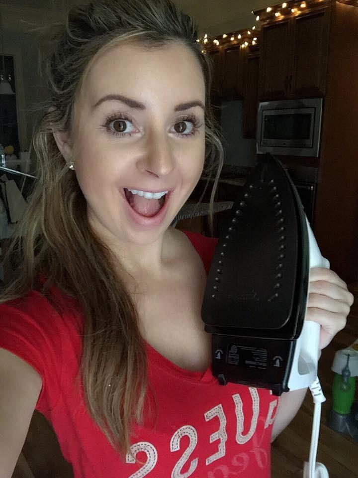 Sunbeam Classic Steam Iron, 1200 Watt, Mid-size Anti-Drip Nonstick Soleplate, Horizontal or Vertical Shot of Steam with 8' 360-Degree Swivel Cord and 3-Way Auto Shut-Off, White customer photo 2