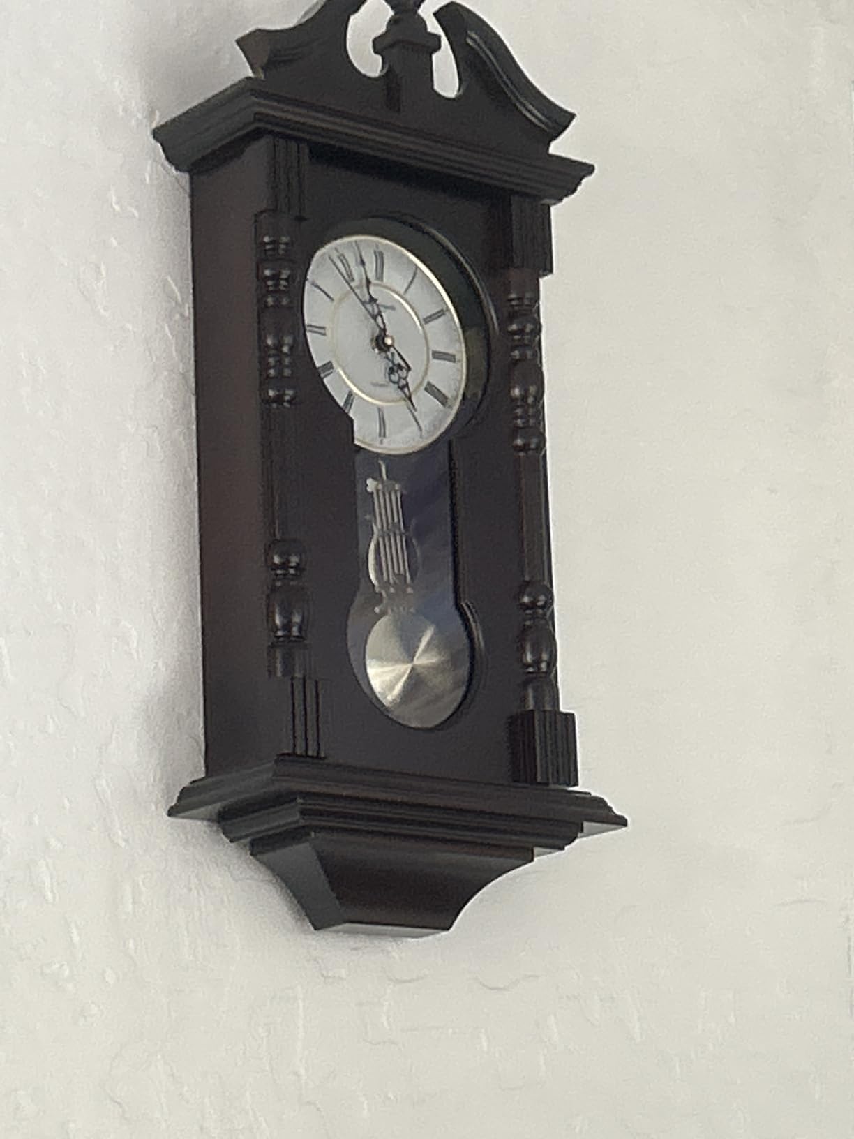 Grandfather Wood Wall Clock with Chime, Pendulum Wood Traditional Clock, Westminster Melody customer photo 1